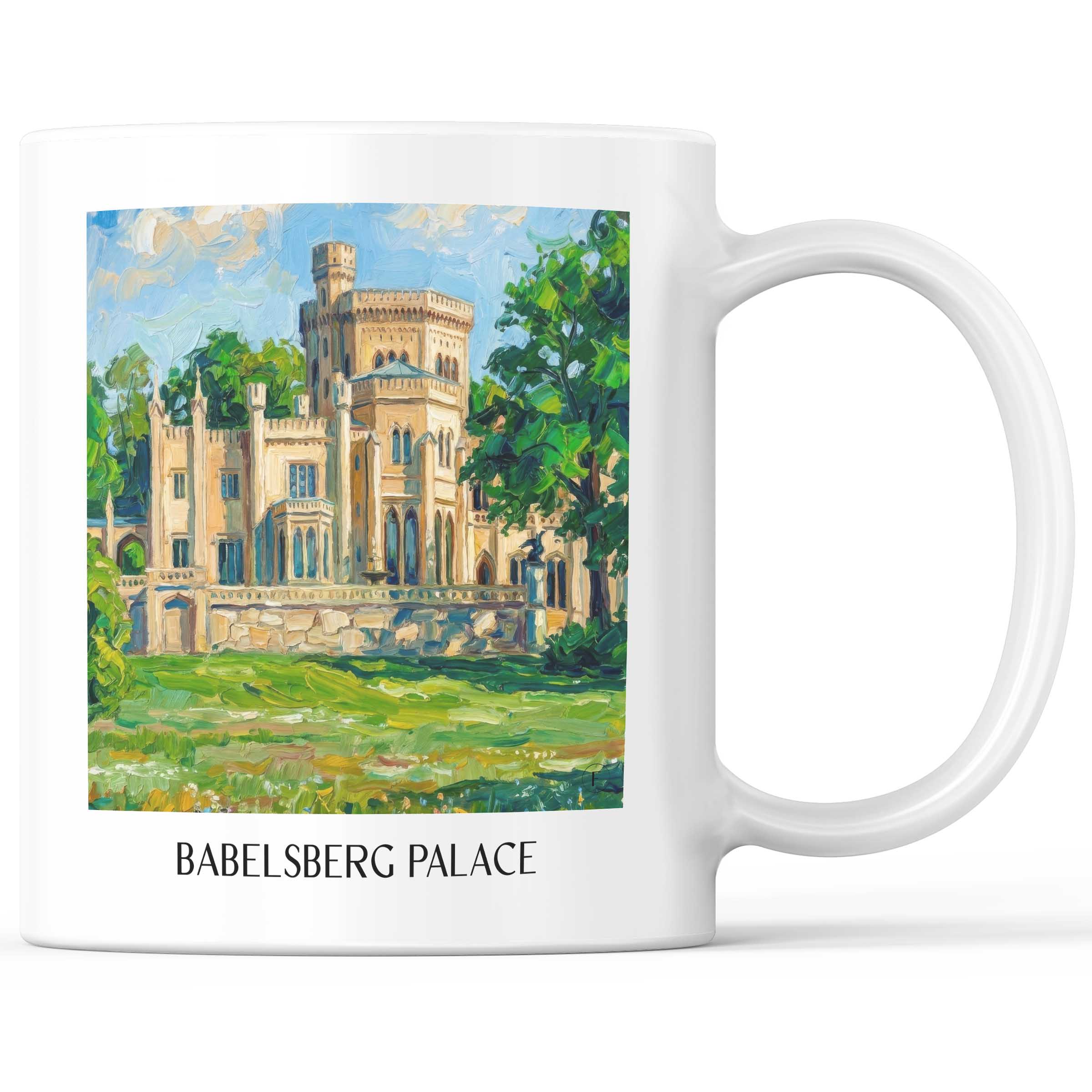 Schloss Babelsberg Kaffeebecher - Potsdam - Deutschland Becher - Kaffeetasse im Ölgemälde Stil