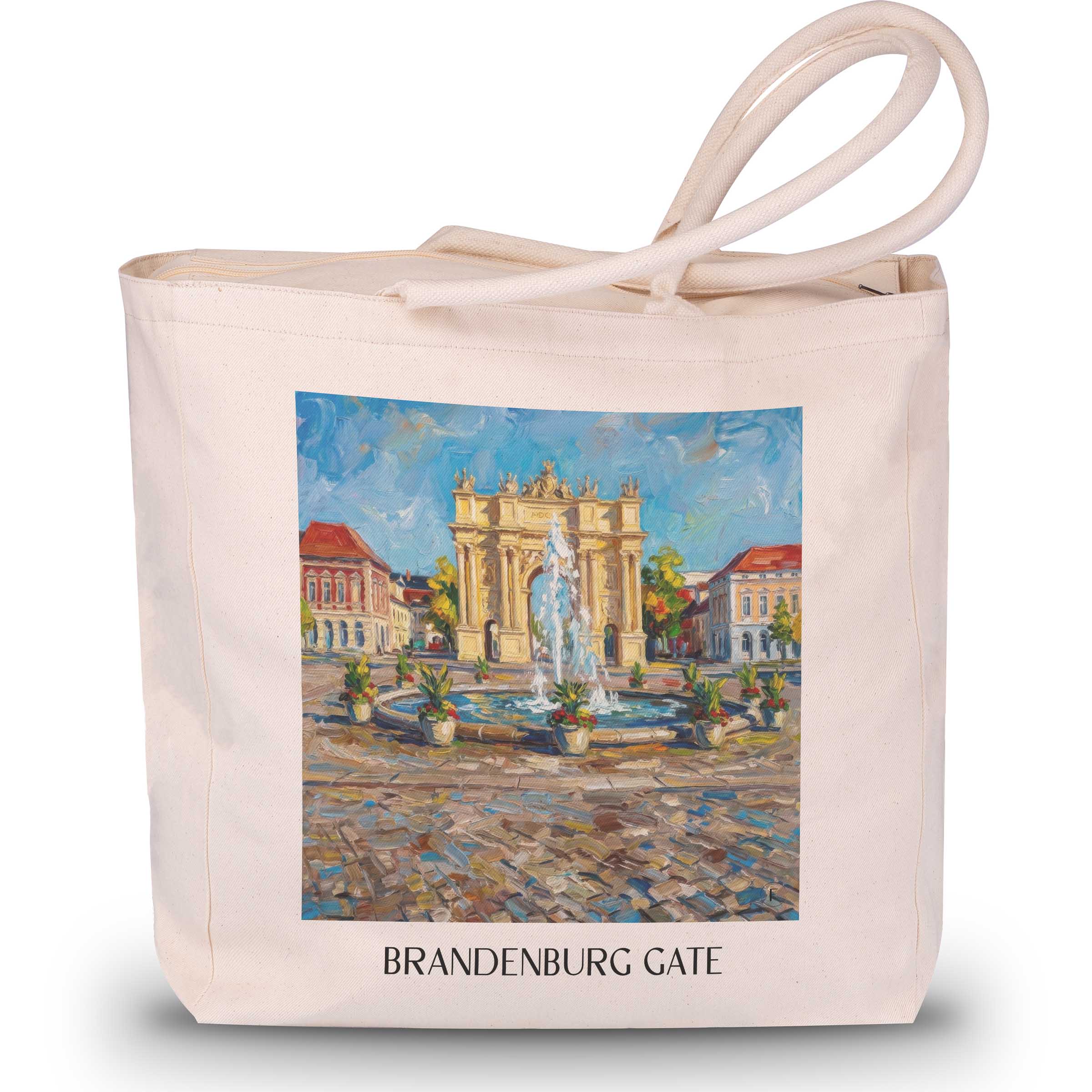 Brandenburger Tor Shopping Tasche - Potsdam - Deutschland Tote Bag - Einkaufstasche im Ölgemälde Stil