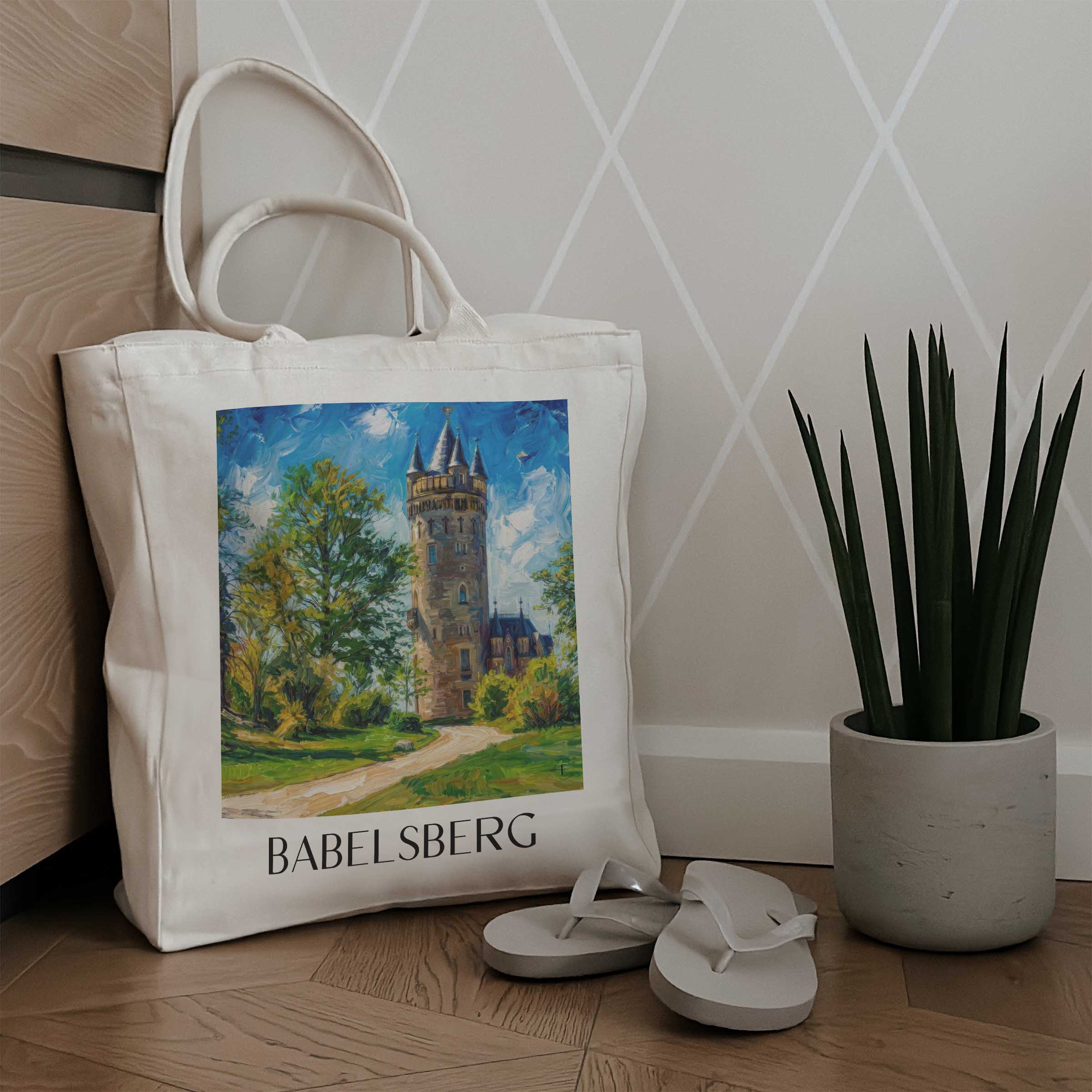 babelsberg-potsdam-deutschland-einkaufstasche-oil-painting-oelgemaelde