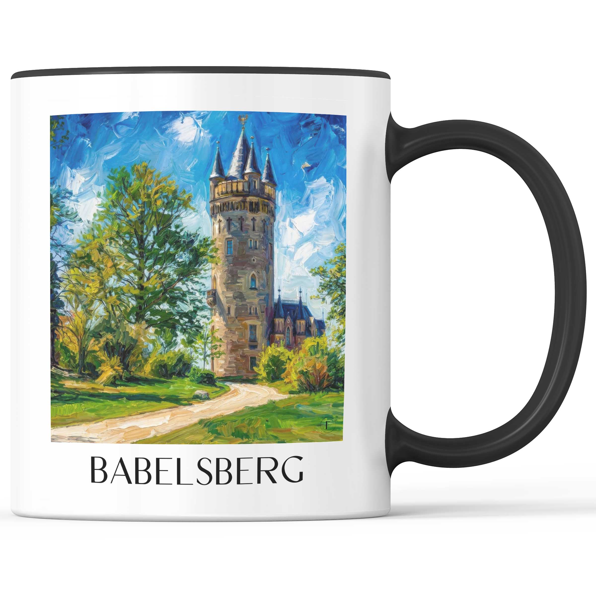 Babelsberg Kaffeebecher - Potsdam - Deutschland Becher - Kaffeetasse im Ölgemälde Stil
