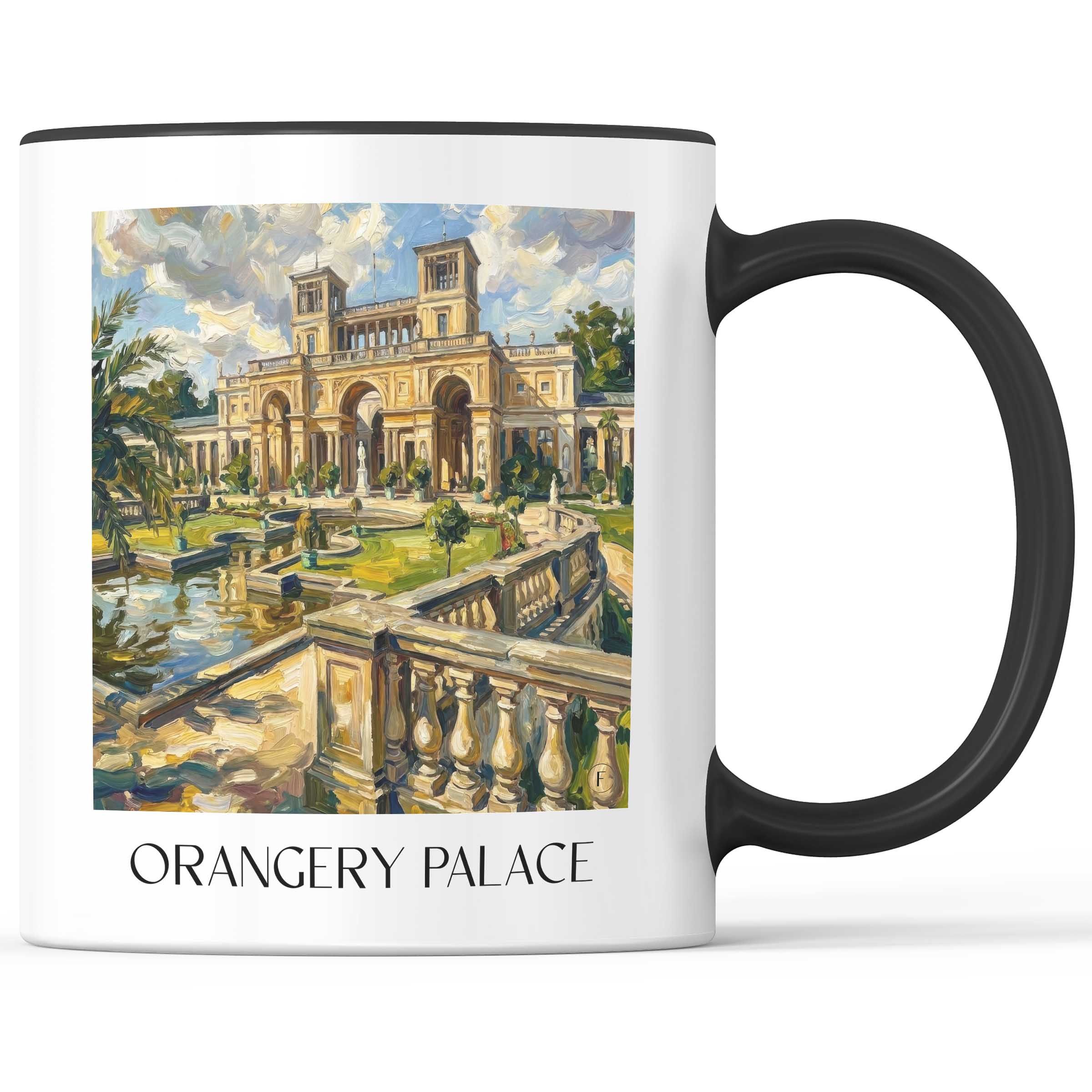 Orangerieschloss Kaffeebecher - Potsdam - Deutschland Becher - Kaffeetasse im Ölgemälde Stil