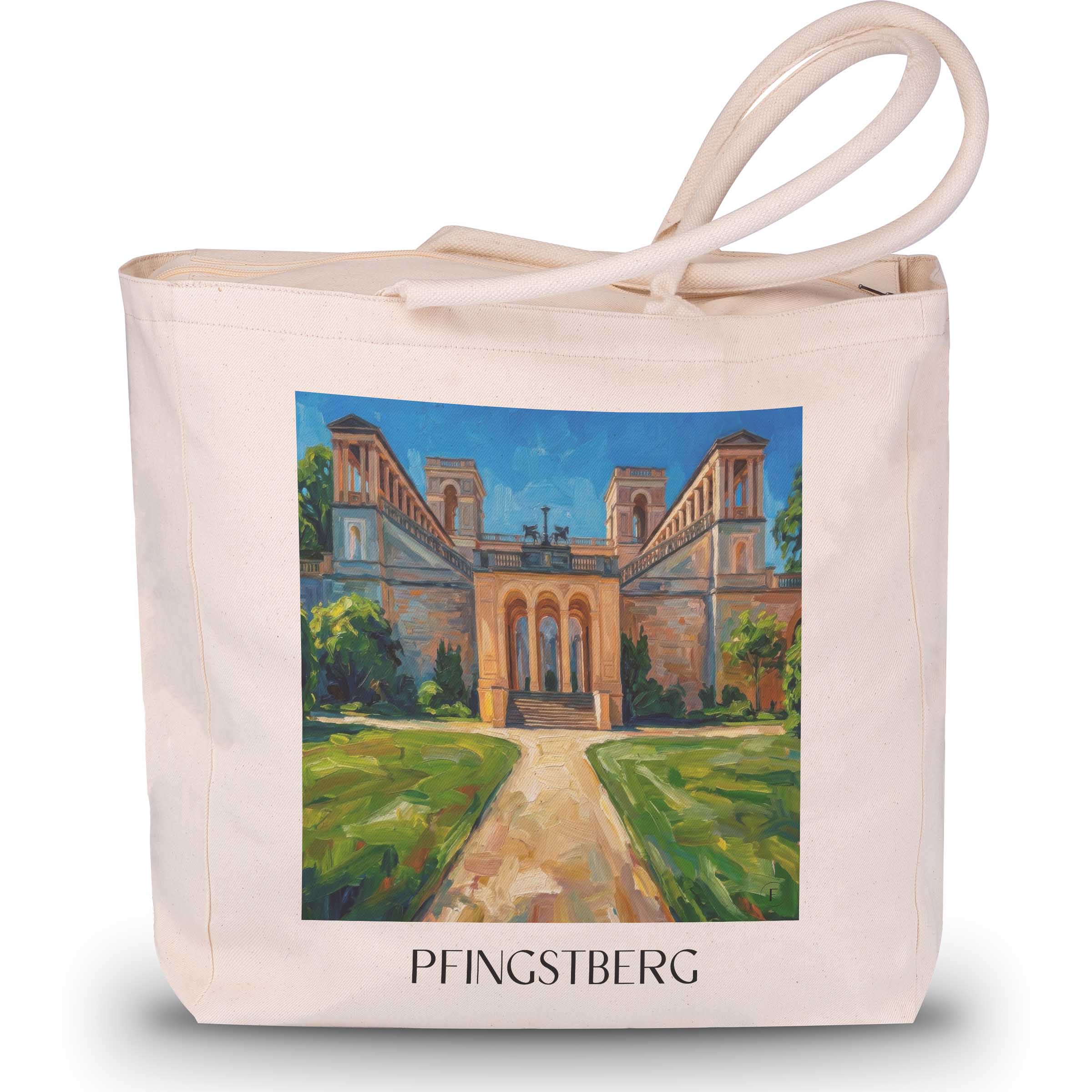 Pfingstberg Shopping Tasche - Potsdam - Deutschland Tote Bag - Einkaufstasche im Ölgemälde Stil
