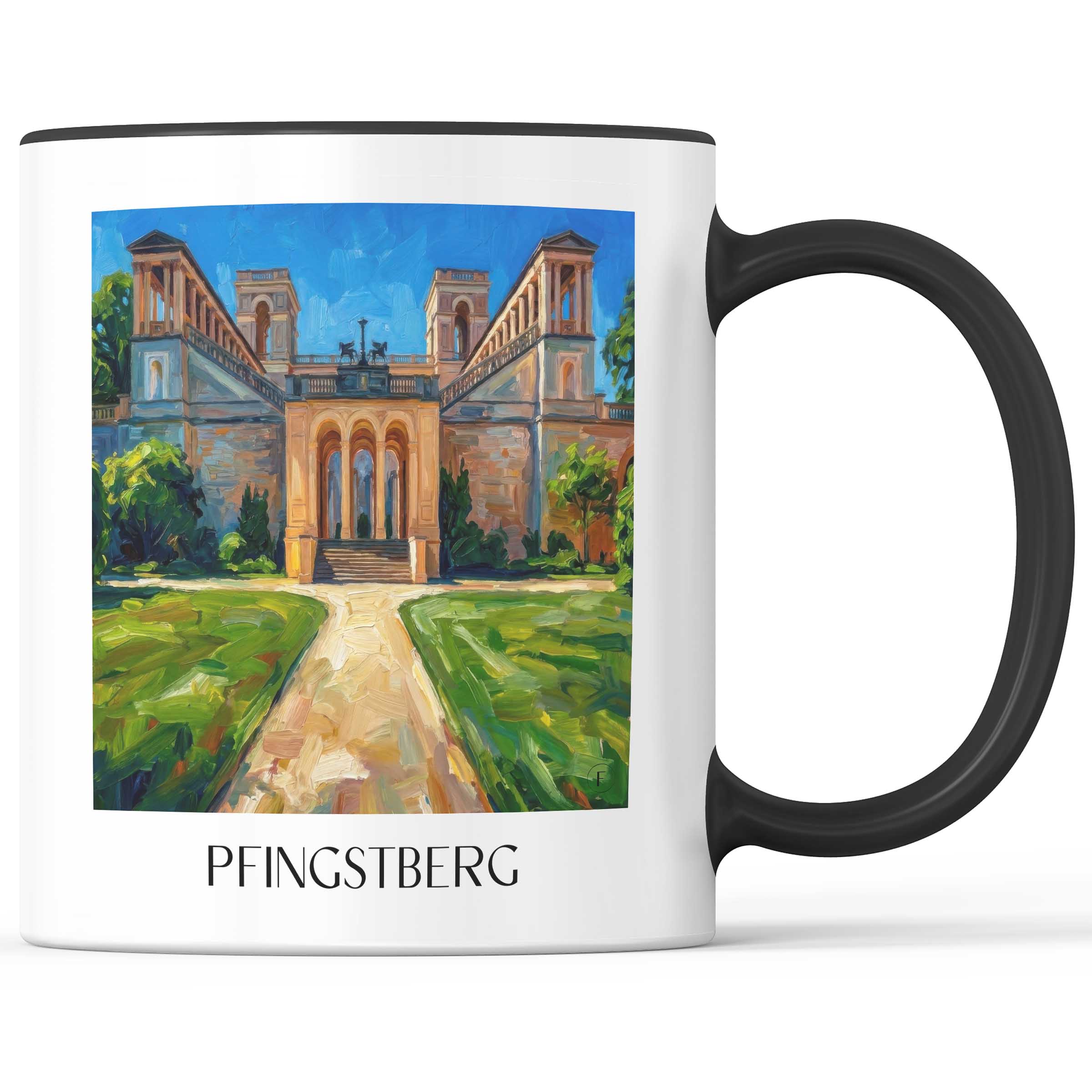 Pfingstberg Kaffeebecher - Potsdam - Deutschland Becher - Kaffeetasse im Ölgemälde Stil