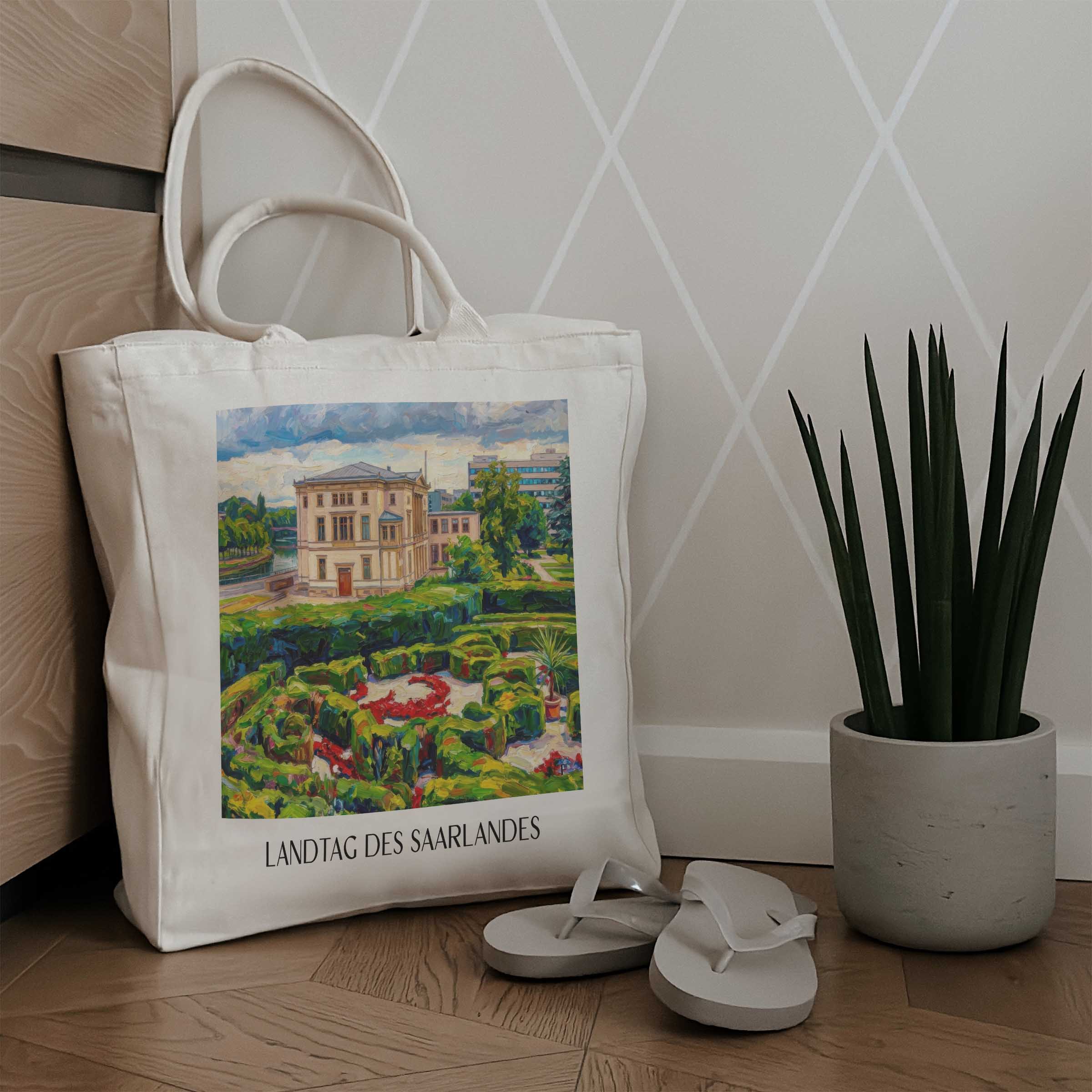 landtag-des-saarlandes-saarbrücken-deutschland-einkaufstasche-oil-painting-oelgemaelde