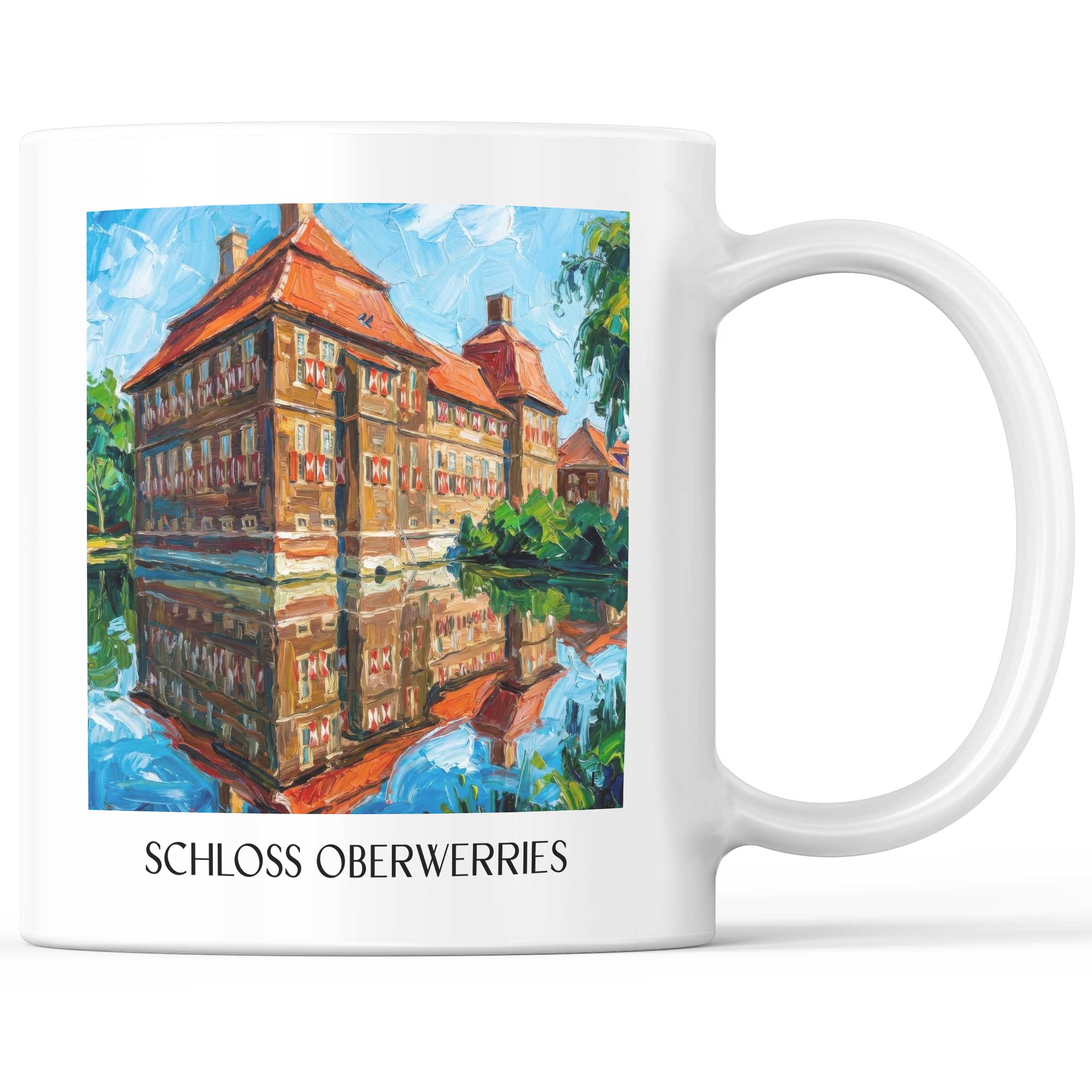 schloss-oberwerries-hamm-deutschland-kaffeebecher-oil-painting-oelgemaelde