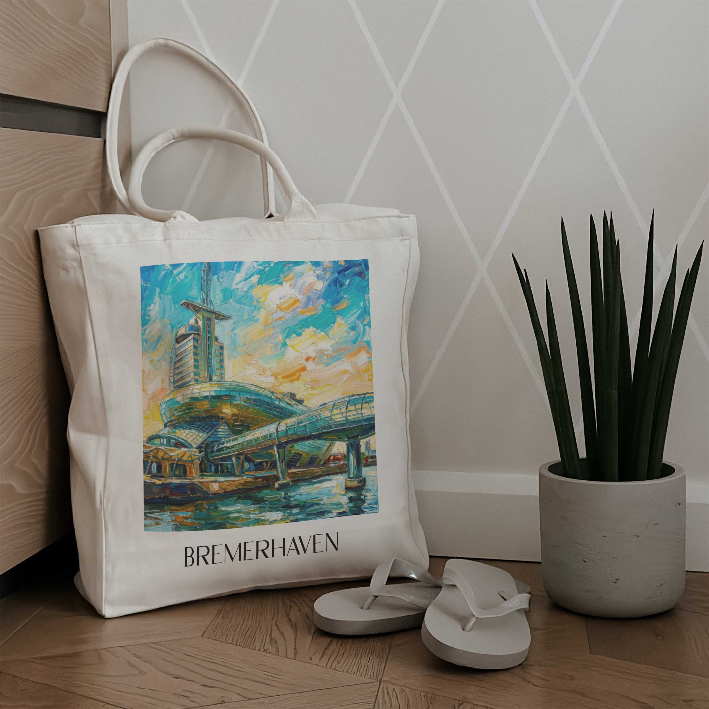 bremerhaven-bremen-deutschland-einkaufstasche-oil-painting-oelgemaelde