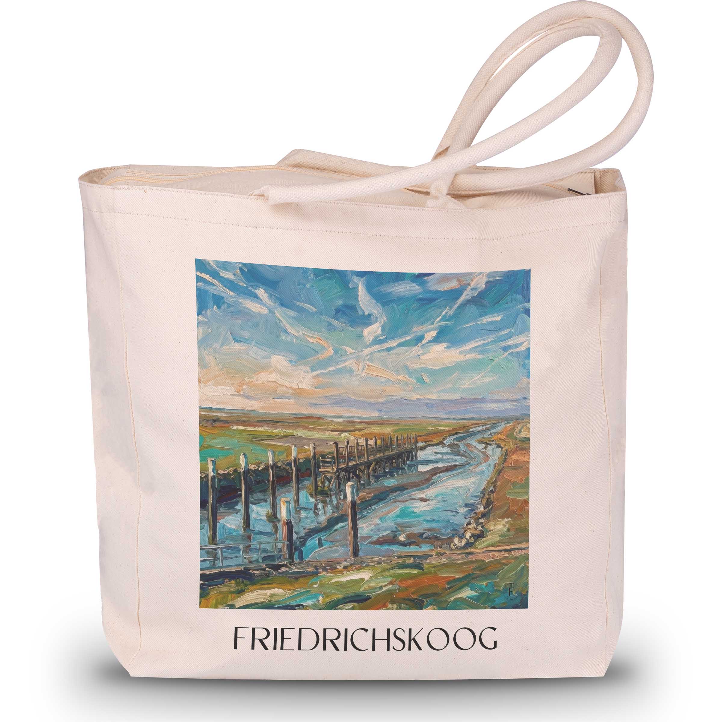 friedrichskoog-schleswig-holstein-deutschland-einkaufstasche-oil-painting-oelgemaelde