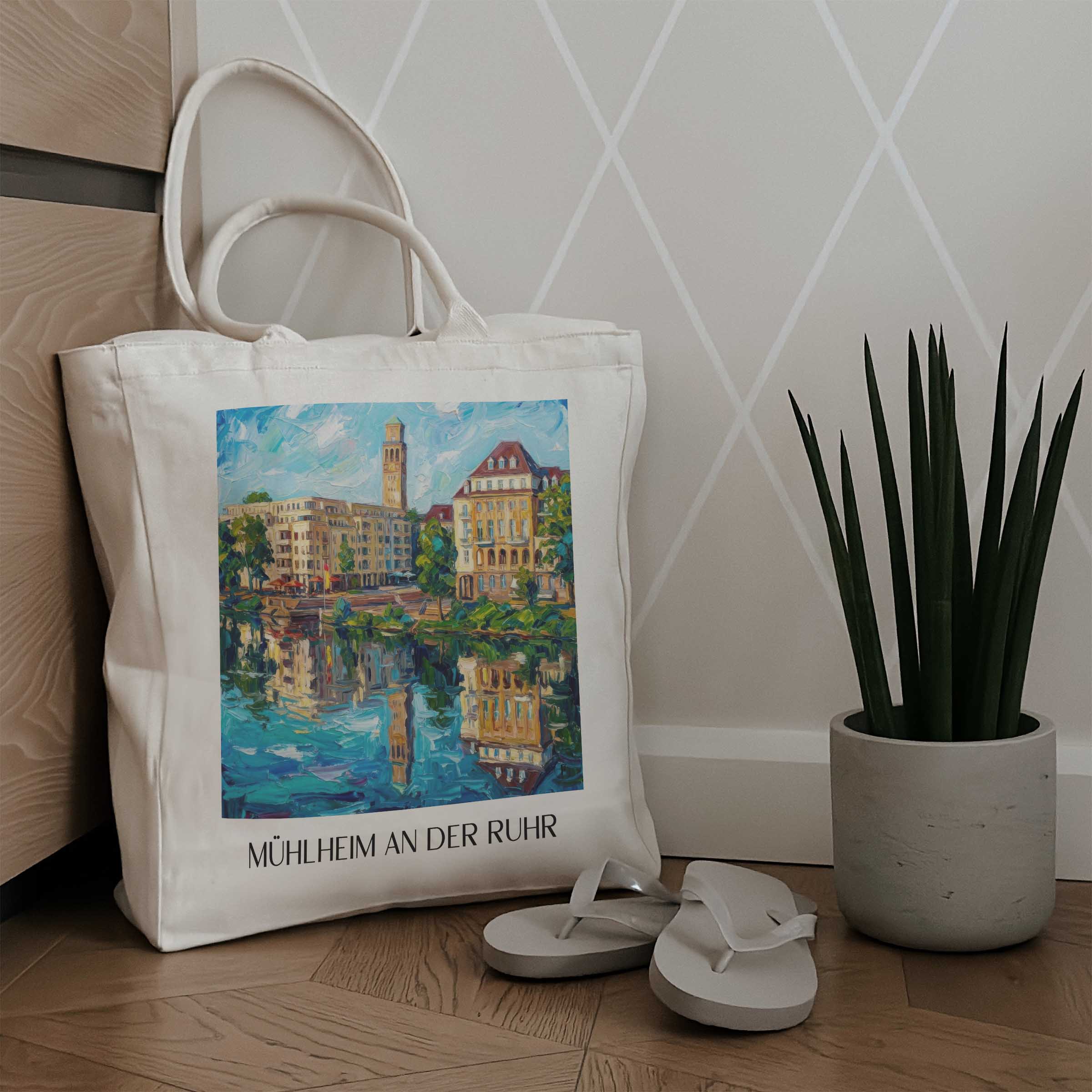 mühlheim-an-der-ruhr-ruhrgebiet-deutschland-einkaufstasche-oil-painting-oelgemaelde