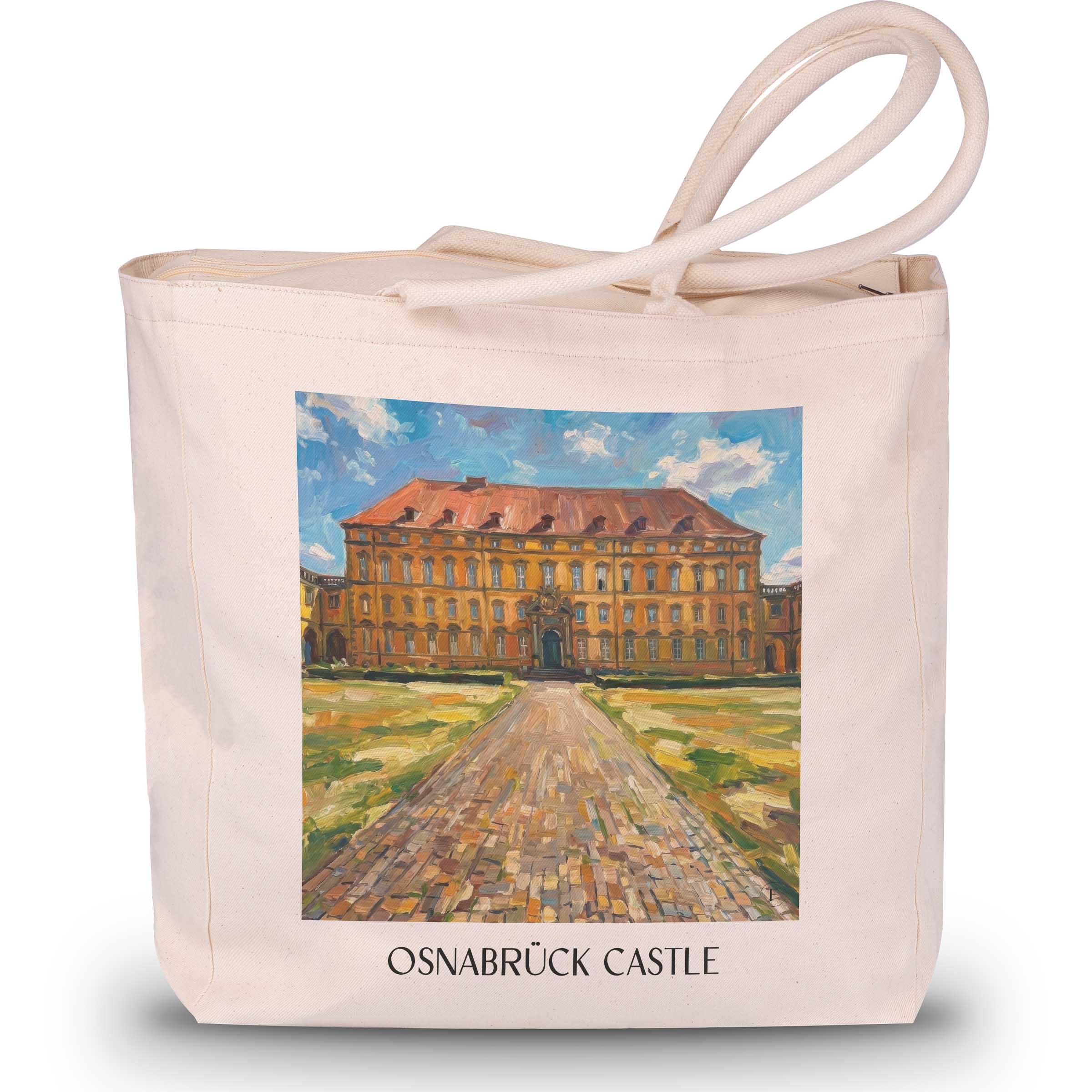 Schloss Osnabrück Shopping Tasche - Niedersachsen - Deutschland Tote Bag - Einkaufstasche im Ölgemälde Stil