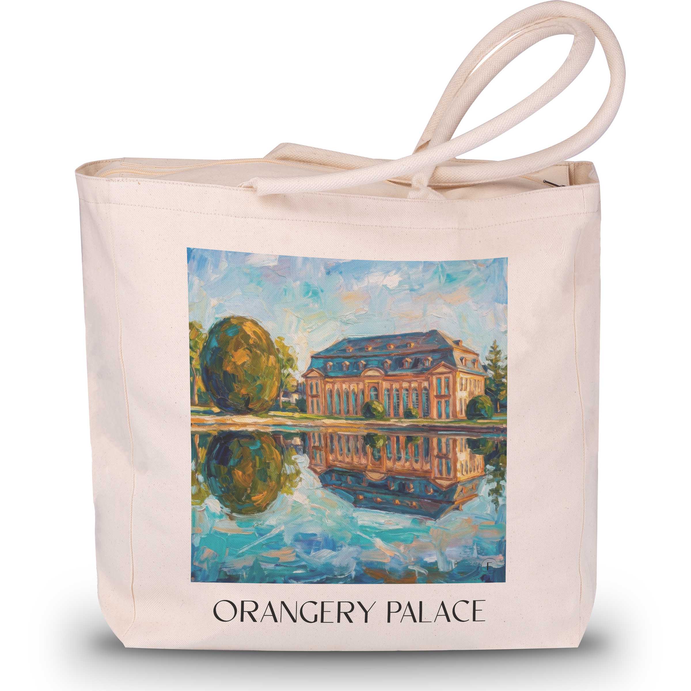 Orangerieschloss Shopping Tasche - Darmstadt - Deutschland Tote Bag - Einkaufstasche im Ölgemälde Stil