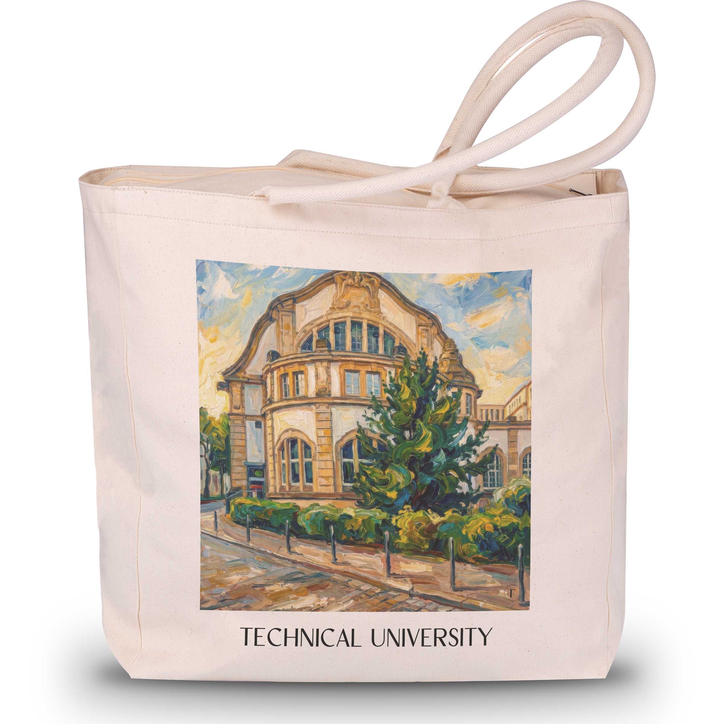 Technische Universität Shopping Tasche - Darmstadt - Deutschland Tote Bag - Einkaufstasche im Ölgemälde Stil