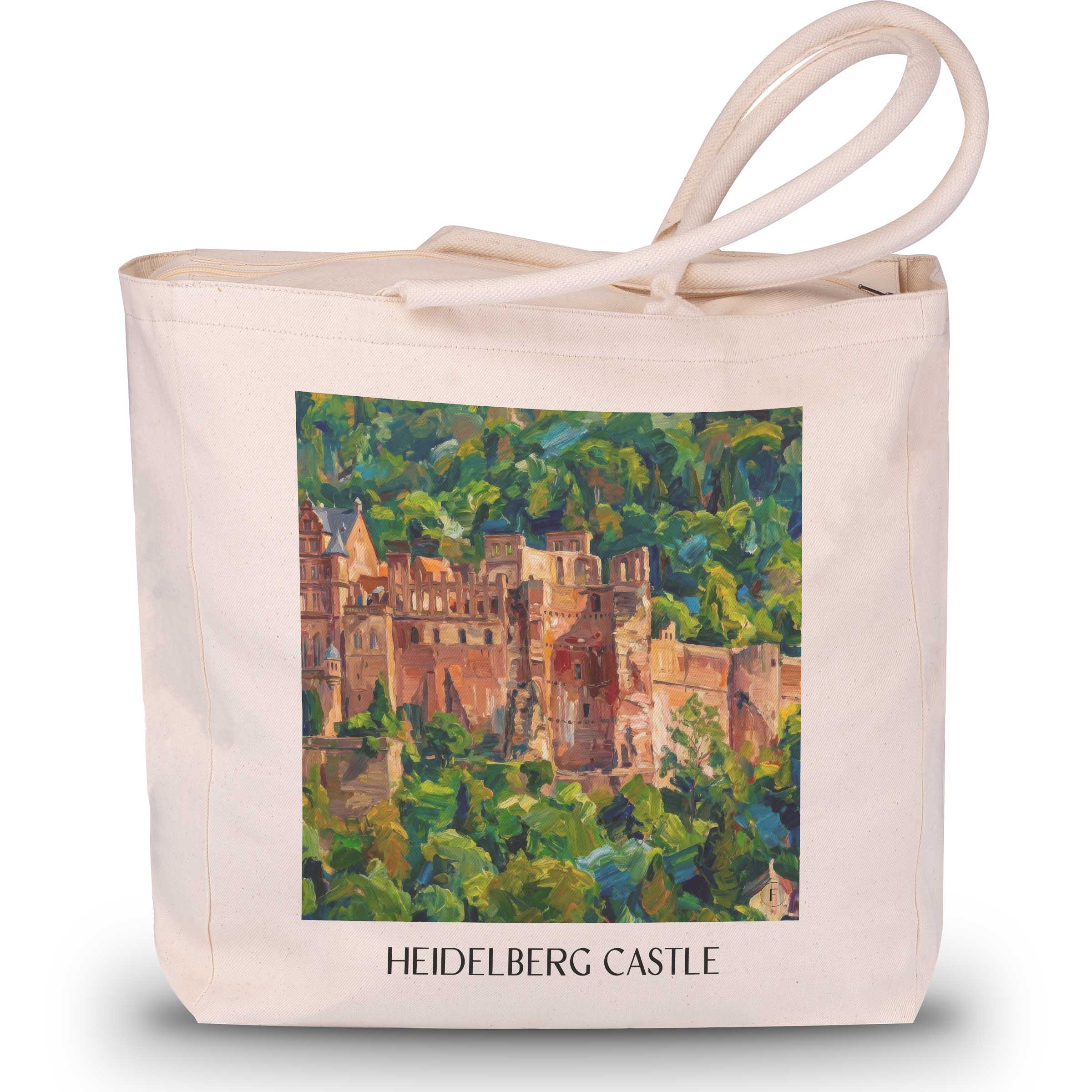 Schloss Heidelberg Shopping Tasche - Baden-Württemberg - Deutschland Tote Bag - Einkaufstasche im Ölgemälde Stil