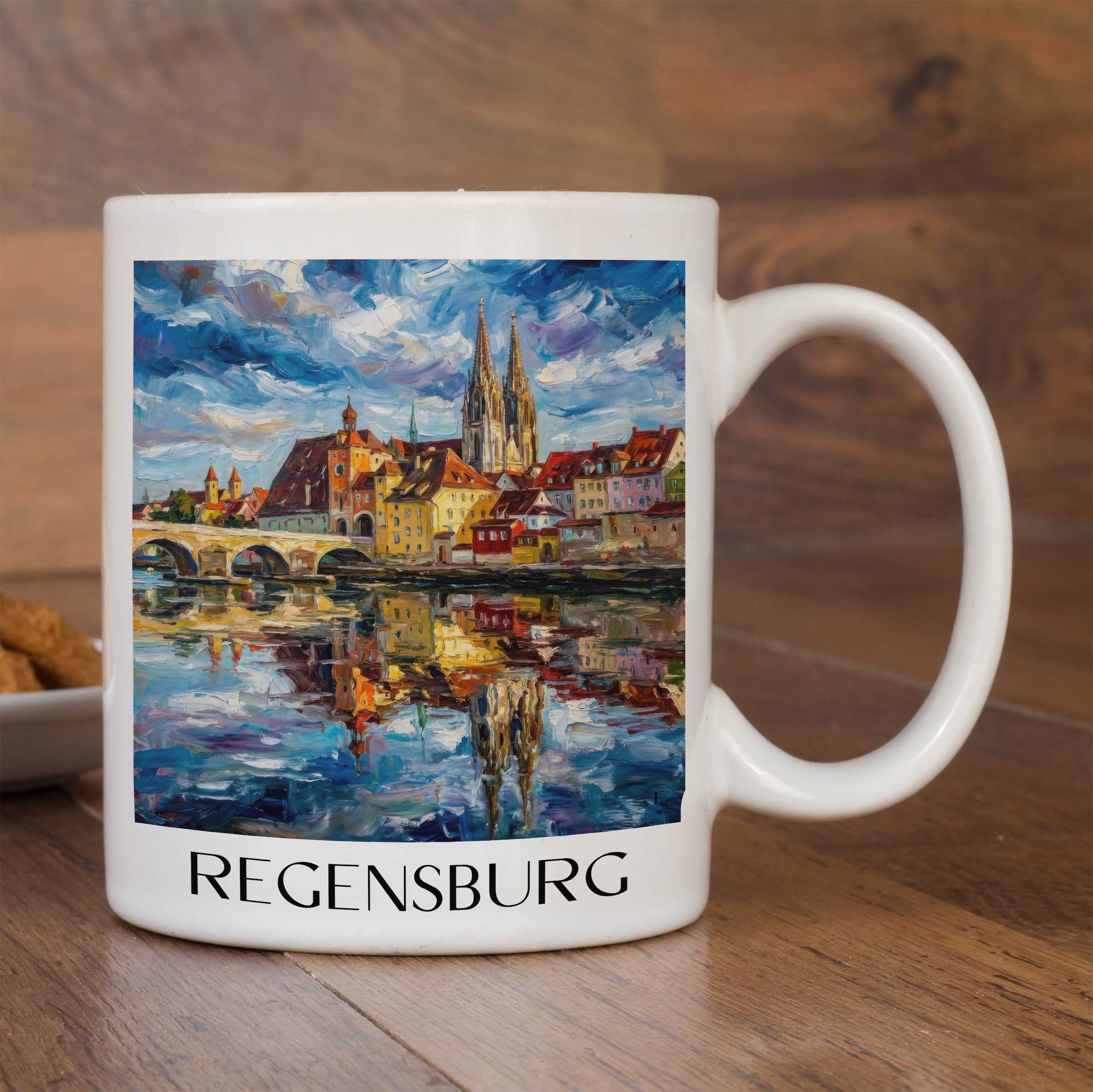 regensburg-bayern-deutschland-kaffeebecher-oil-painting-oelgemaelde
