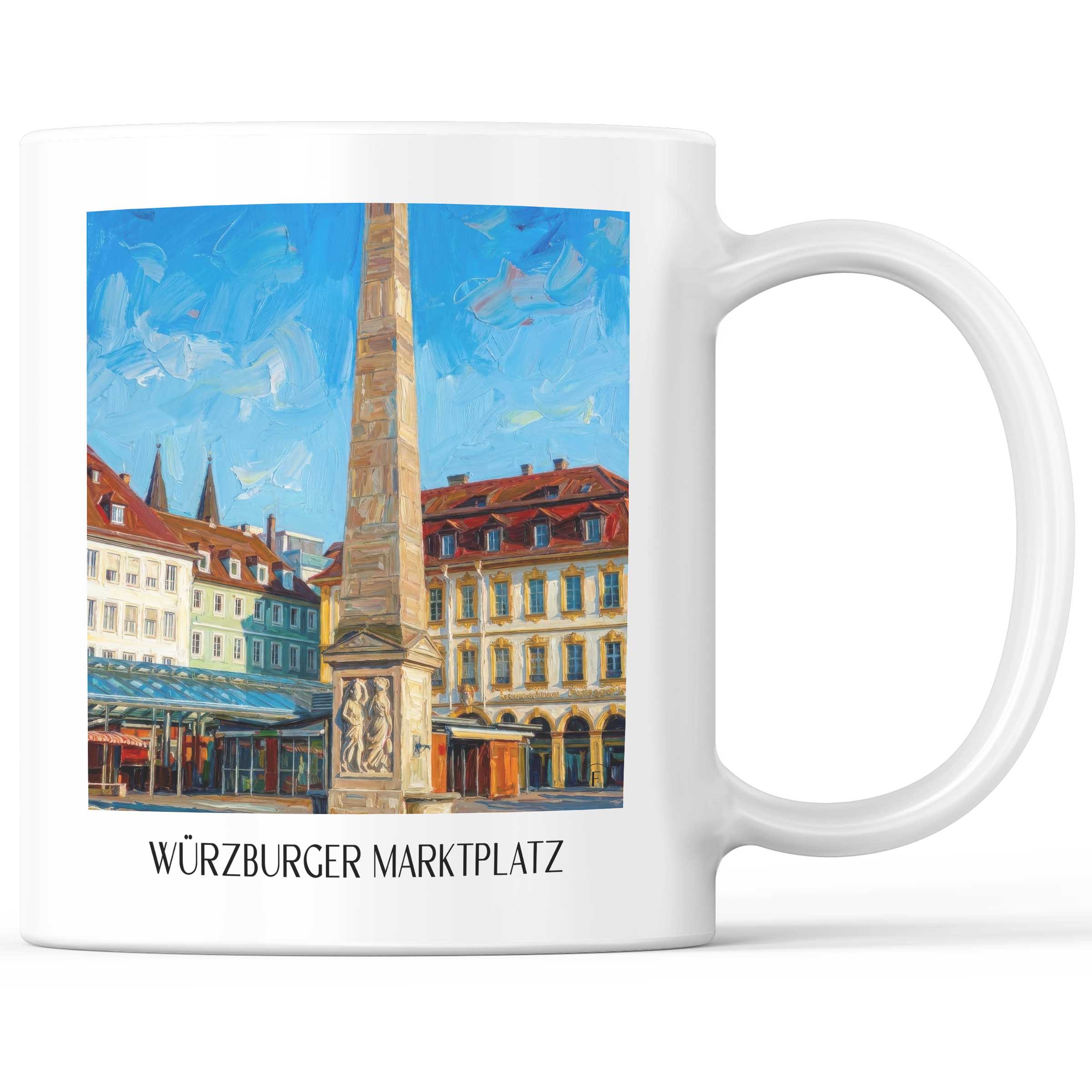 marktplatz-würzburg-deutschland-kaffeebecher-oil-painting-oelgemaelde