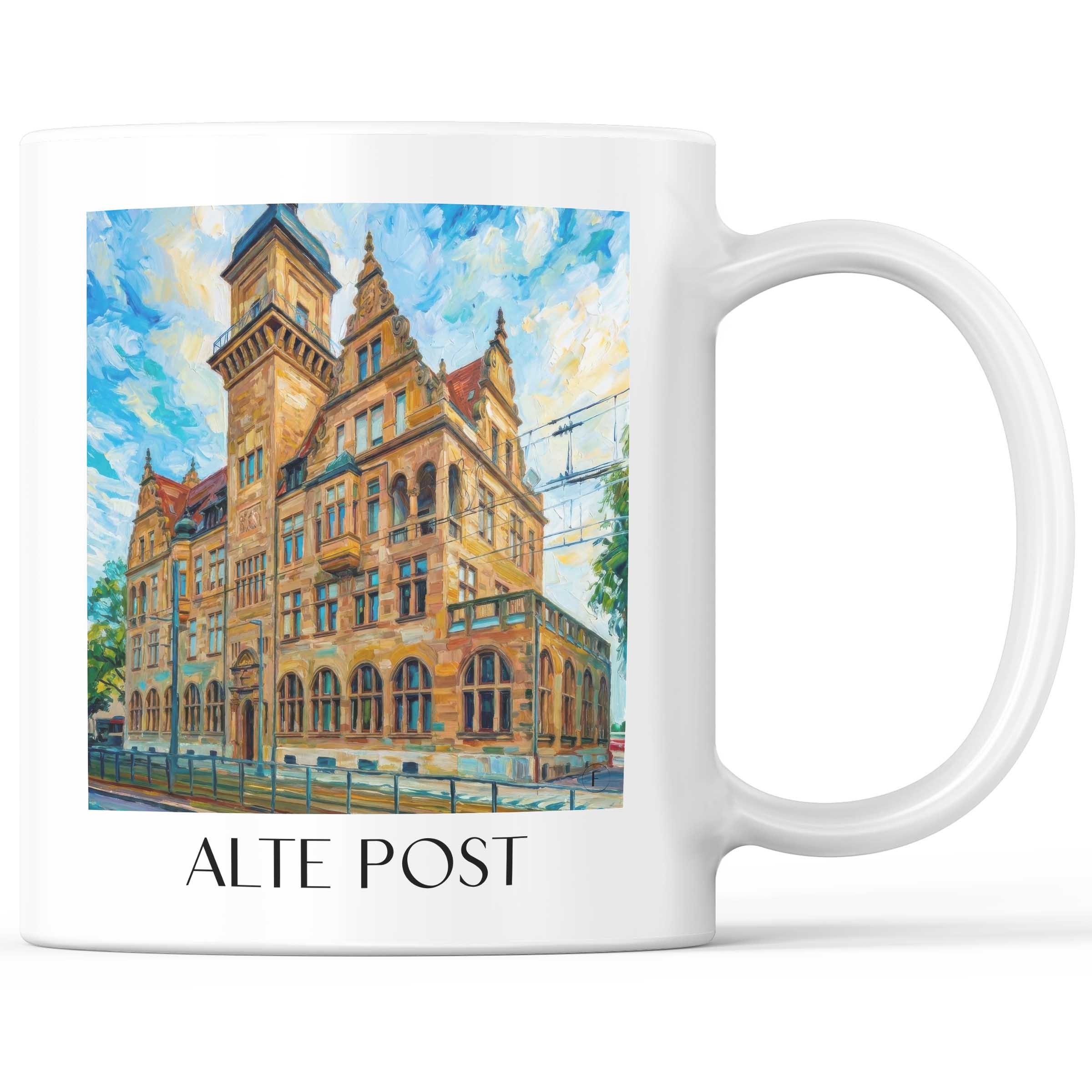 alte-post-heilbronn-deutschland-kaffeebecher-oil-painting-oelgemaelde