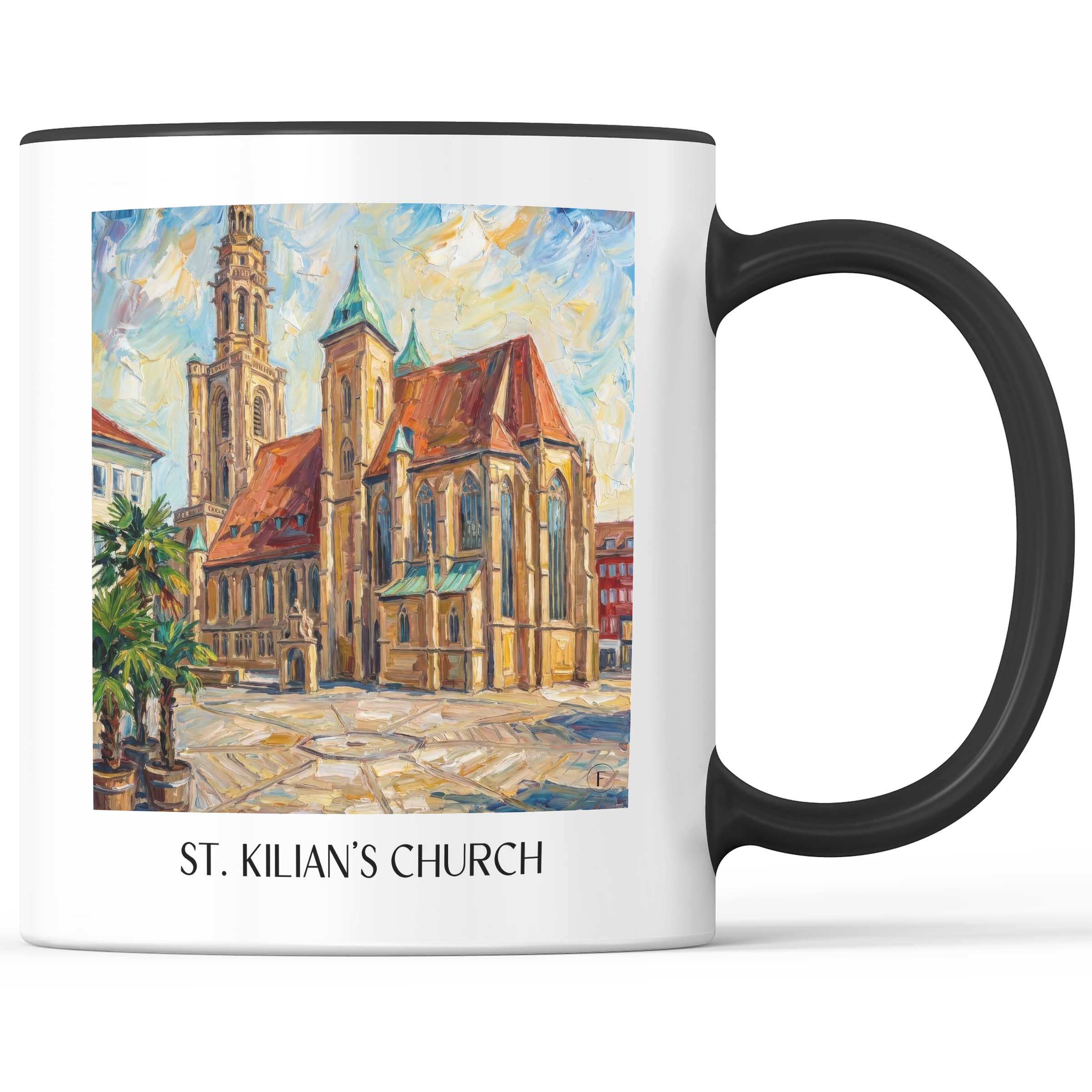 Kilianskirche Kaffeebecher - Heilbronn - Deutschland Becher - Kaffeetasse im Ölgemälde Stil