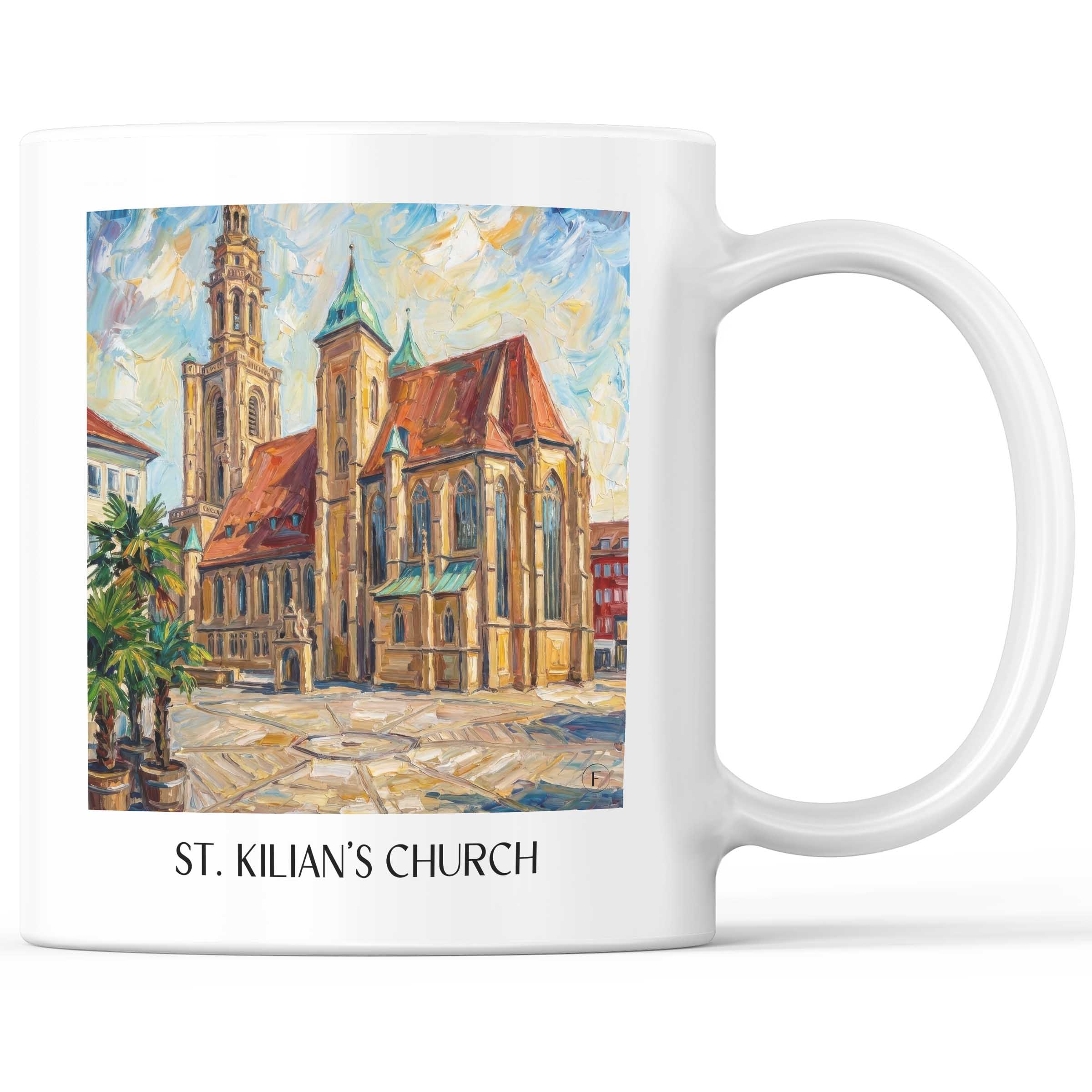 Kilianskirche Kaffeebecher - Heilbronn - Deutschland Becher - Kaffeetasse im Ölgemälde Stil