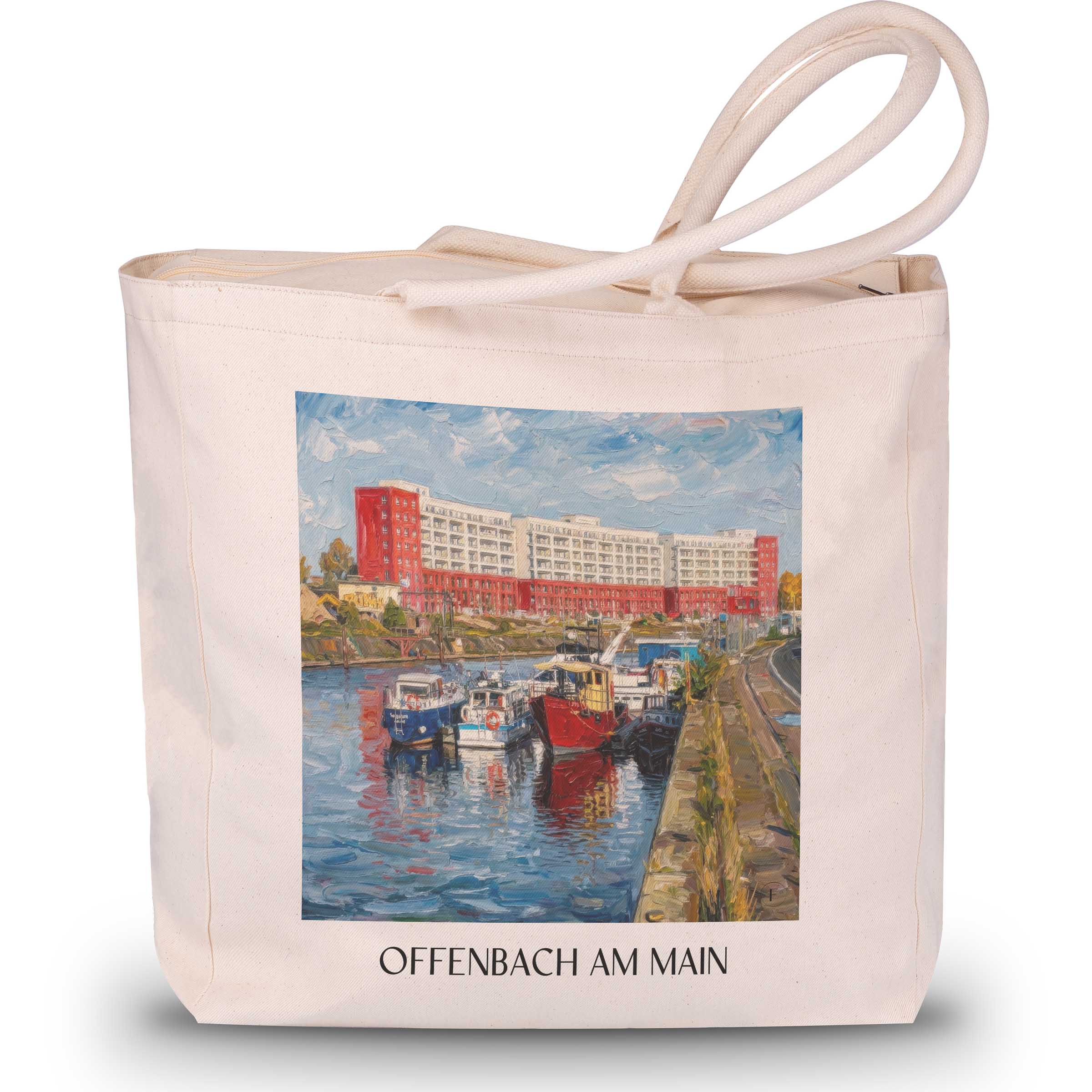 Offenbach am Main Shopping Tasche - Hessen - Deutschland Tote Bag - Einkaufstasche im Ölgemälde Stil