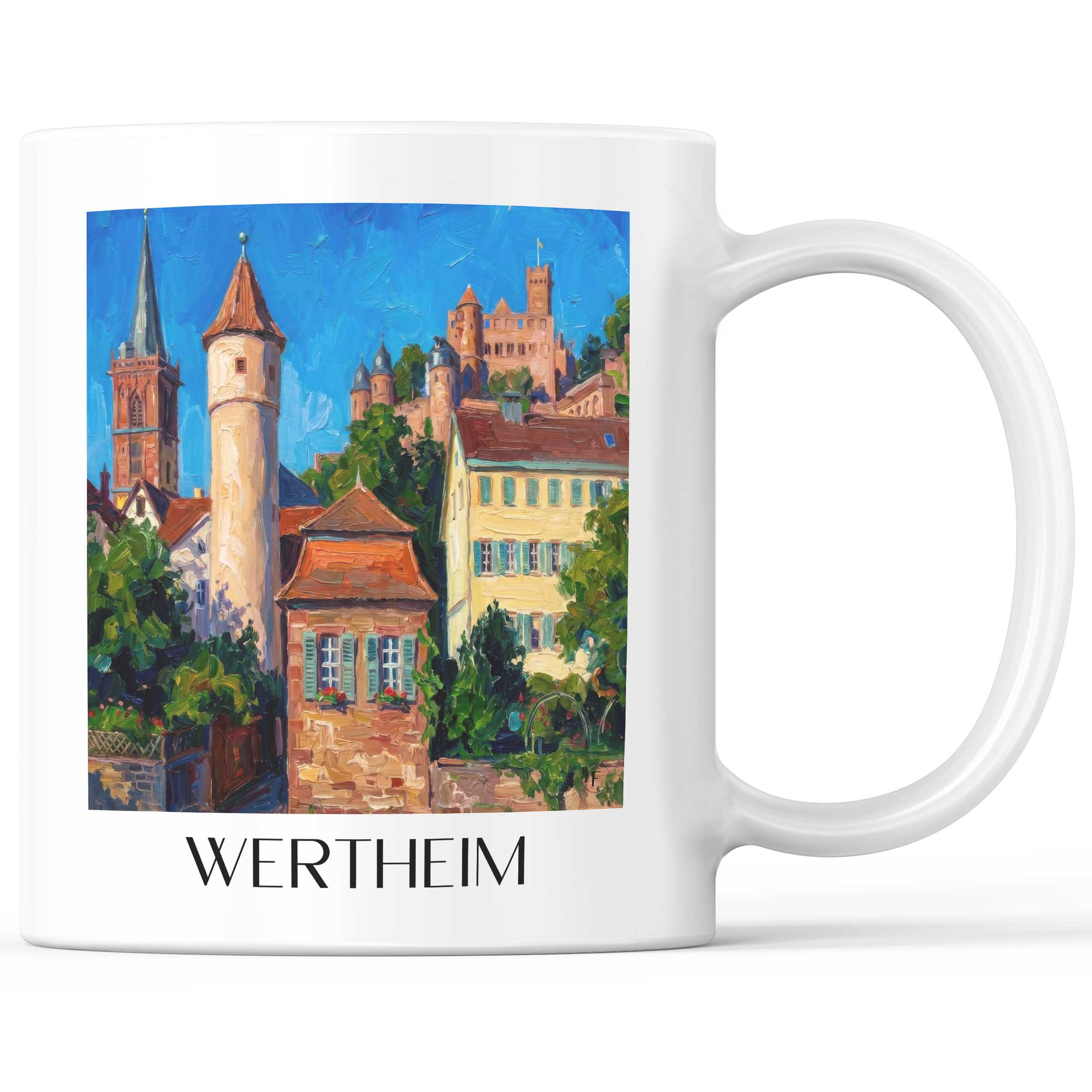 wertheim-main-tauber-tal-deutschland-kaffeebecher-oil-painting-oelgemaelde