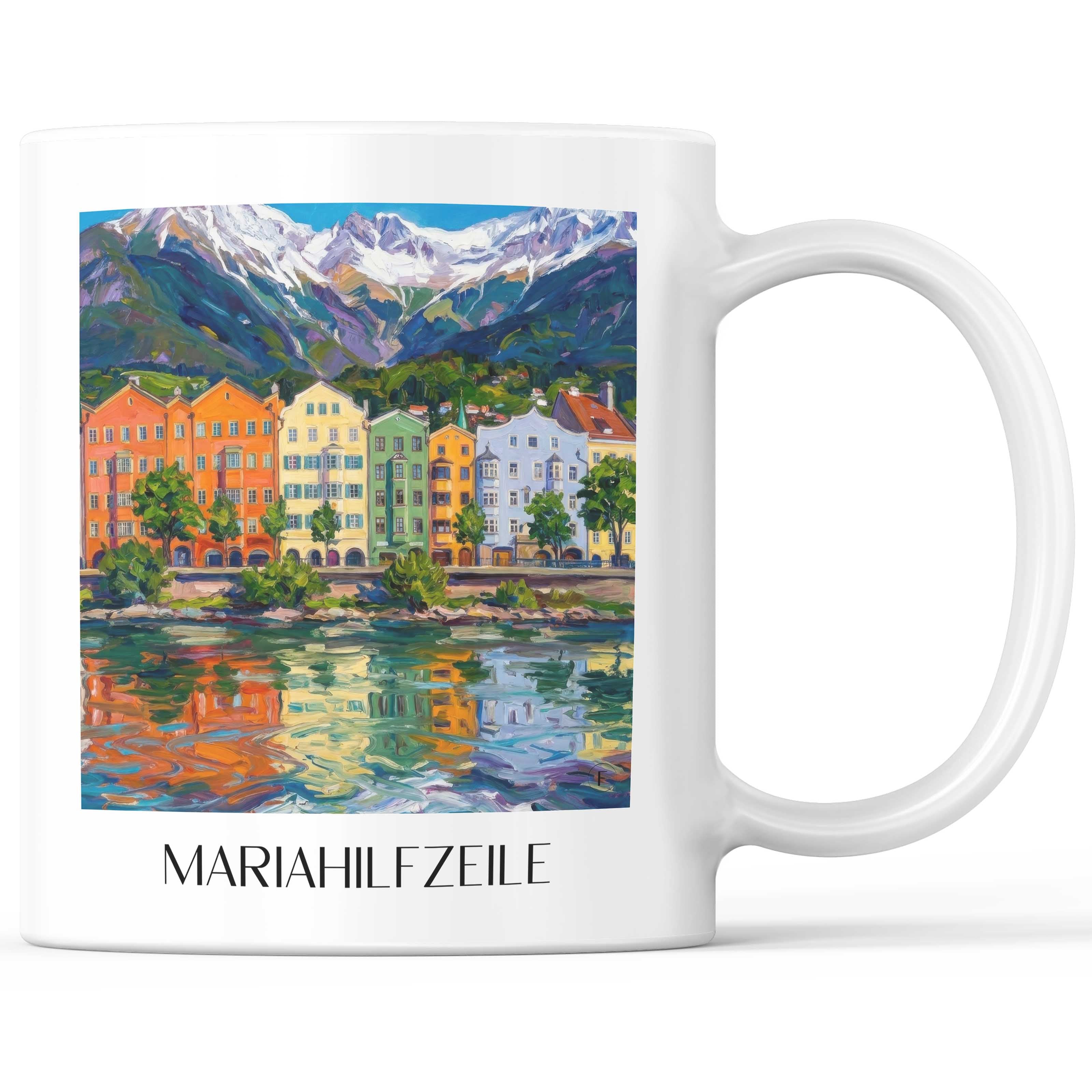 mariahilfzeile-innsbruck-österreich-kaffeebecher-oil-painting-oelgemaelde