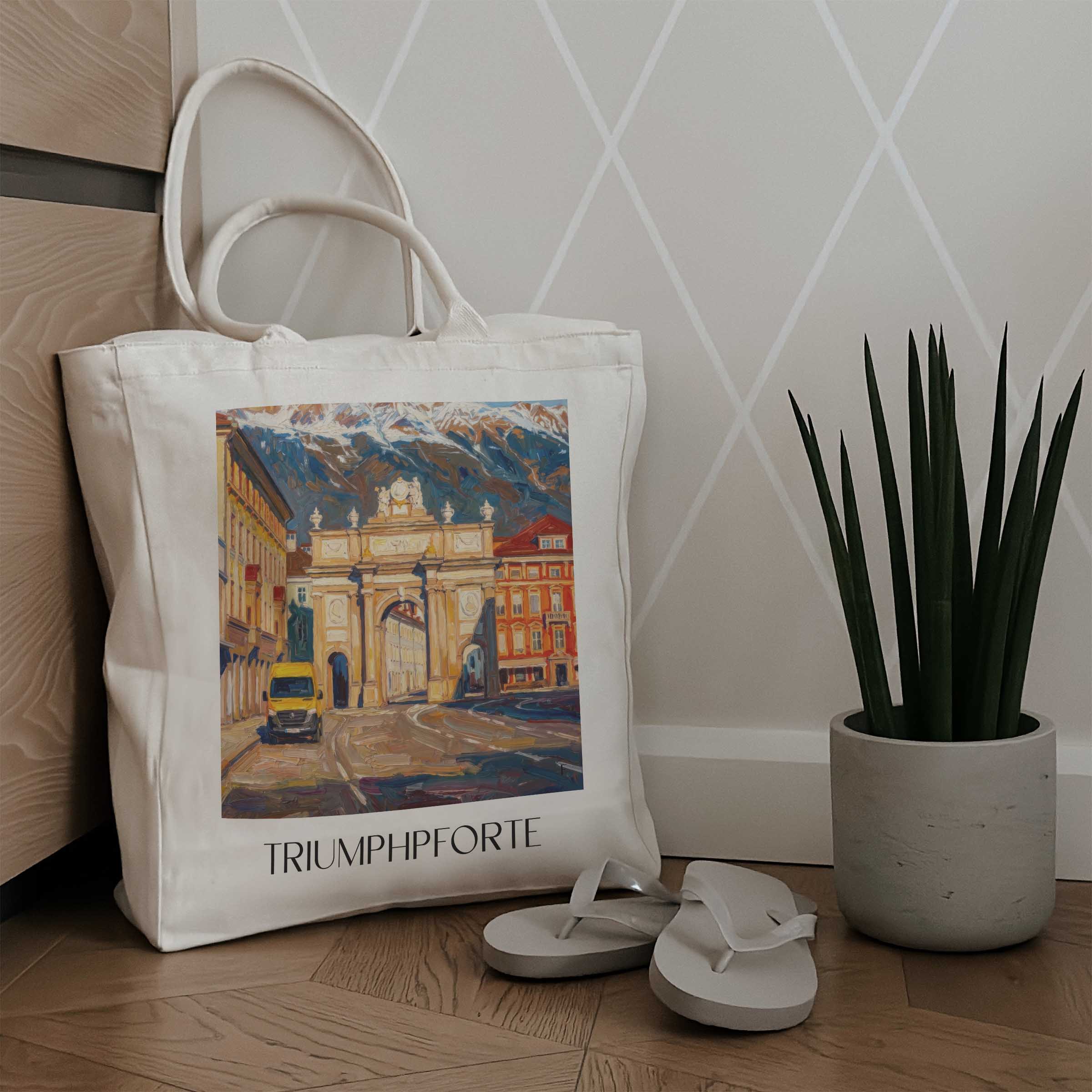 triumphpforte-innsbruck-österreich-einkaufstasche-oil-painting-oelgemaelde