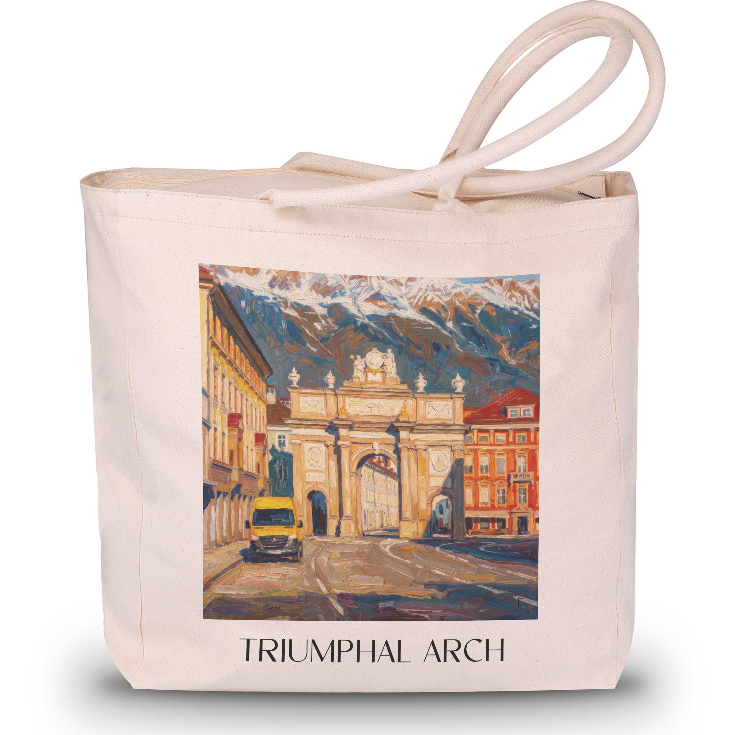 Triumphpforte Shopping Tasche - Innsbruck - Österreich Tote Bag - Einkaufstasche im Ölgemälde Stil
