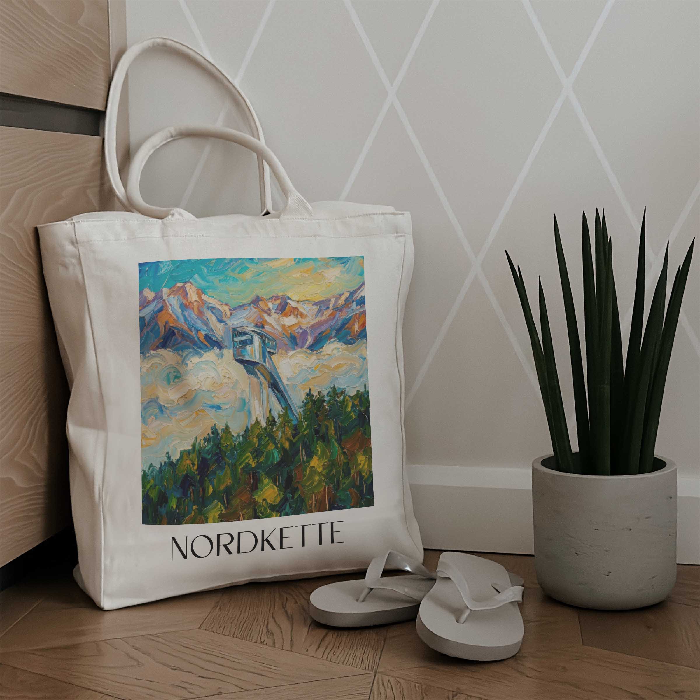 nordkette-innsbruck-österreich-einkaufstasche-oil-painting-oelgemaelde