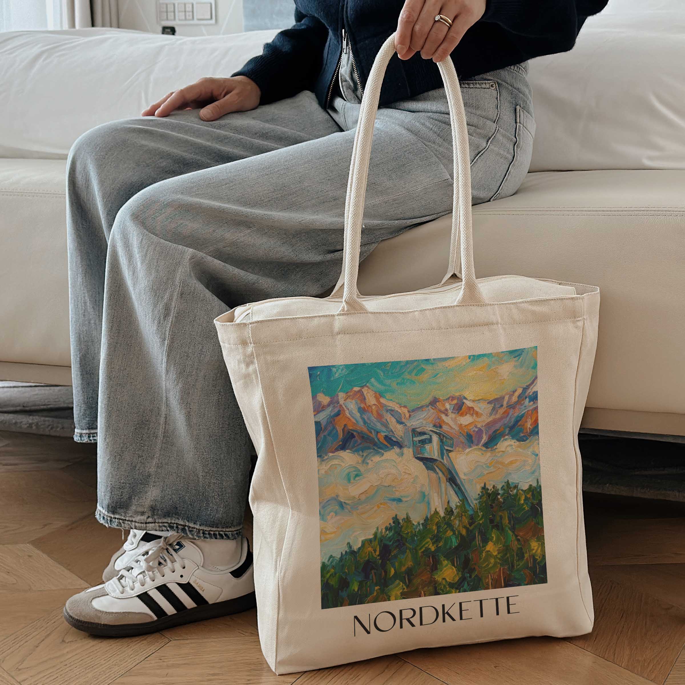 nordkette-innsbruck-österreich-einkaufstasche-oil-painting-oelgemaelde