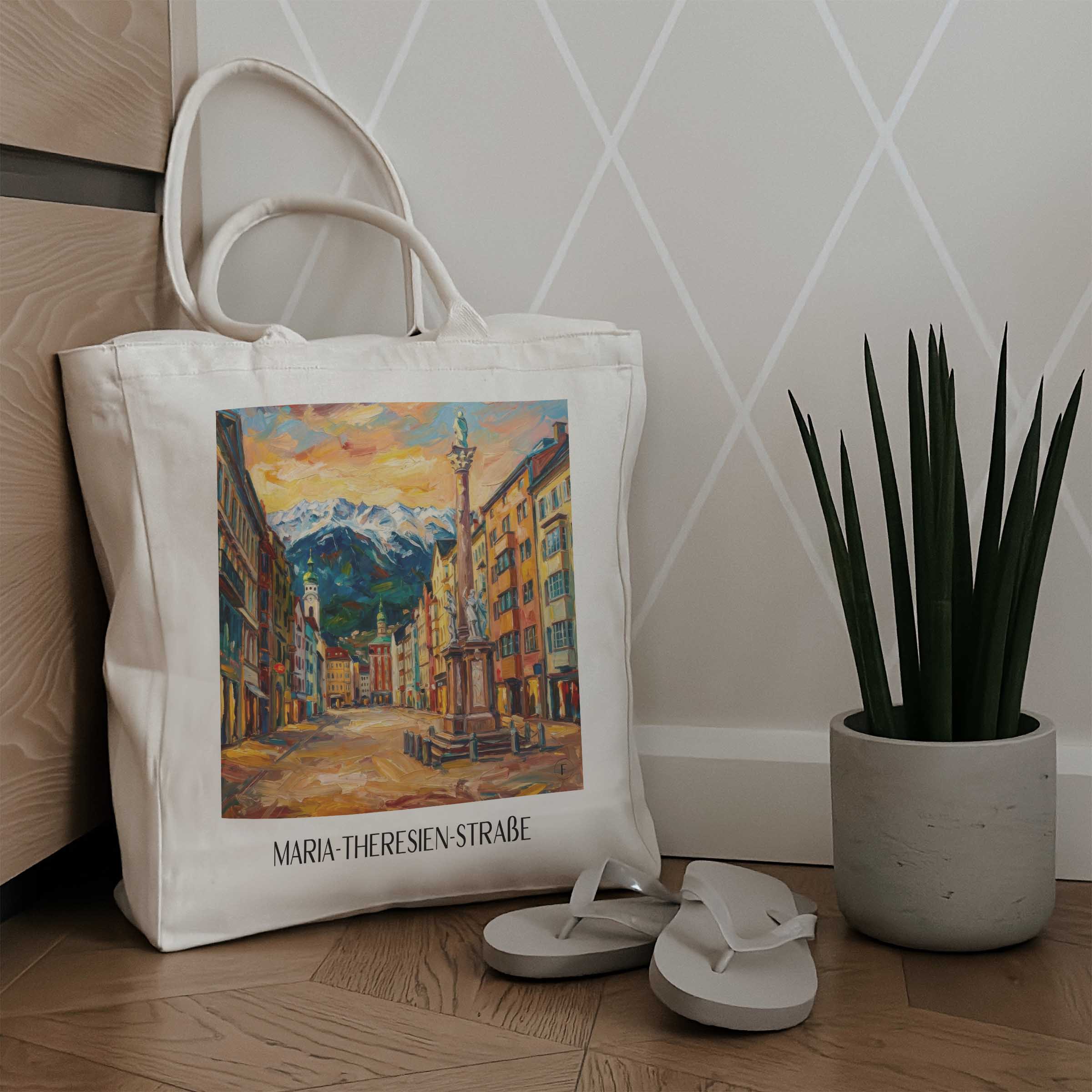 maria-theresien-straße-innsbruck-österreich-einkaufstasche-oil-painting-oelgemaelde