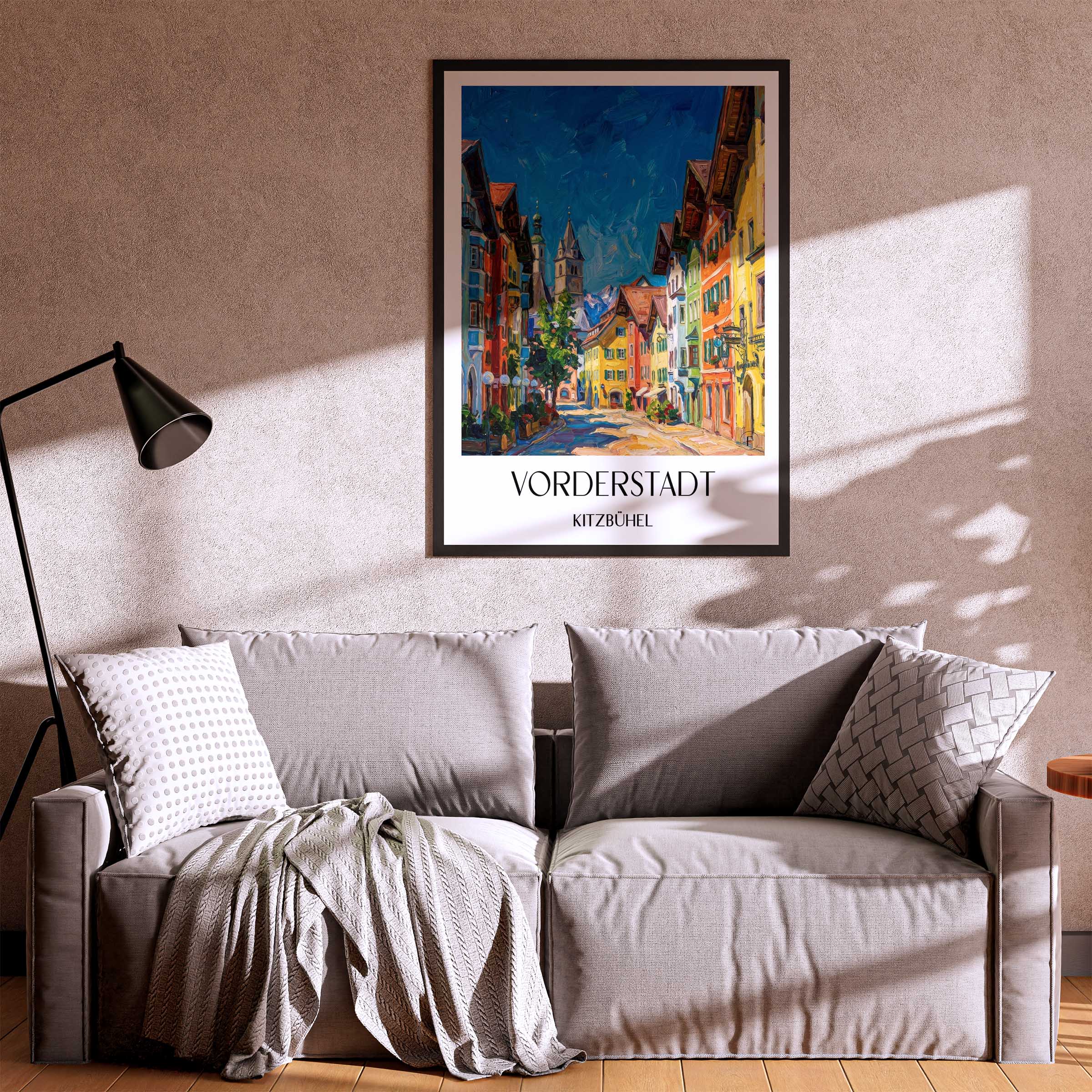 vorderstadt-kitzbühel-österreich-poster-oil-painting-oelgemaelde