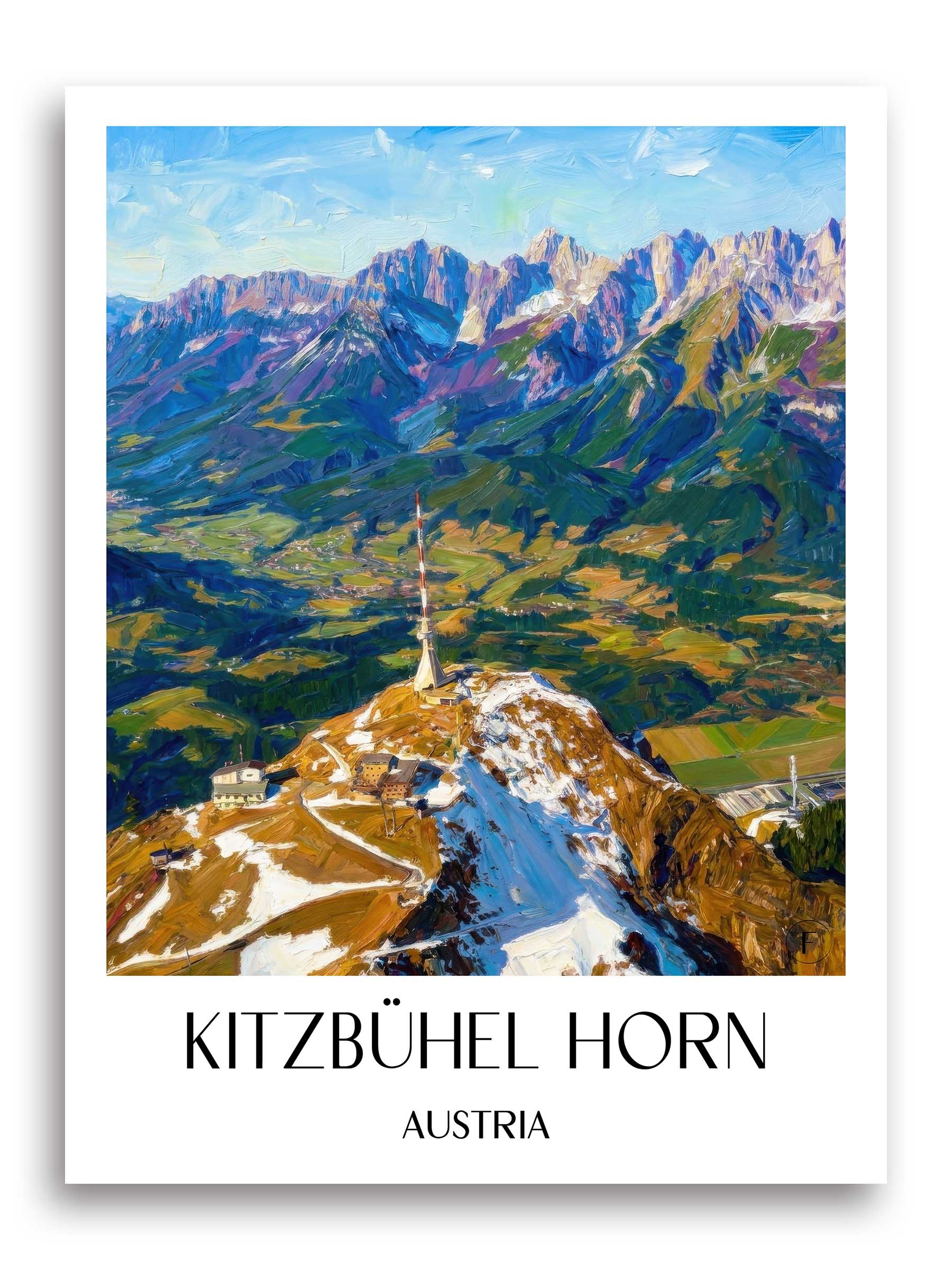 Kitzbüheler Horn Poster - Österreich - Österreich Kunstdruck - Ölgemälde von A4 bis A1