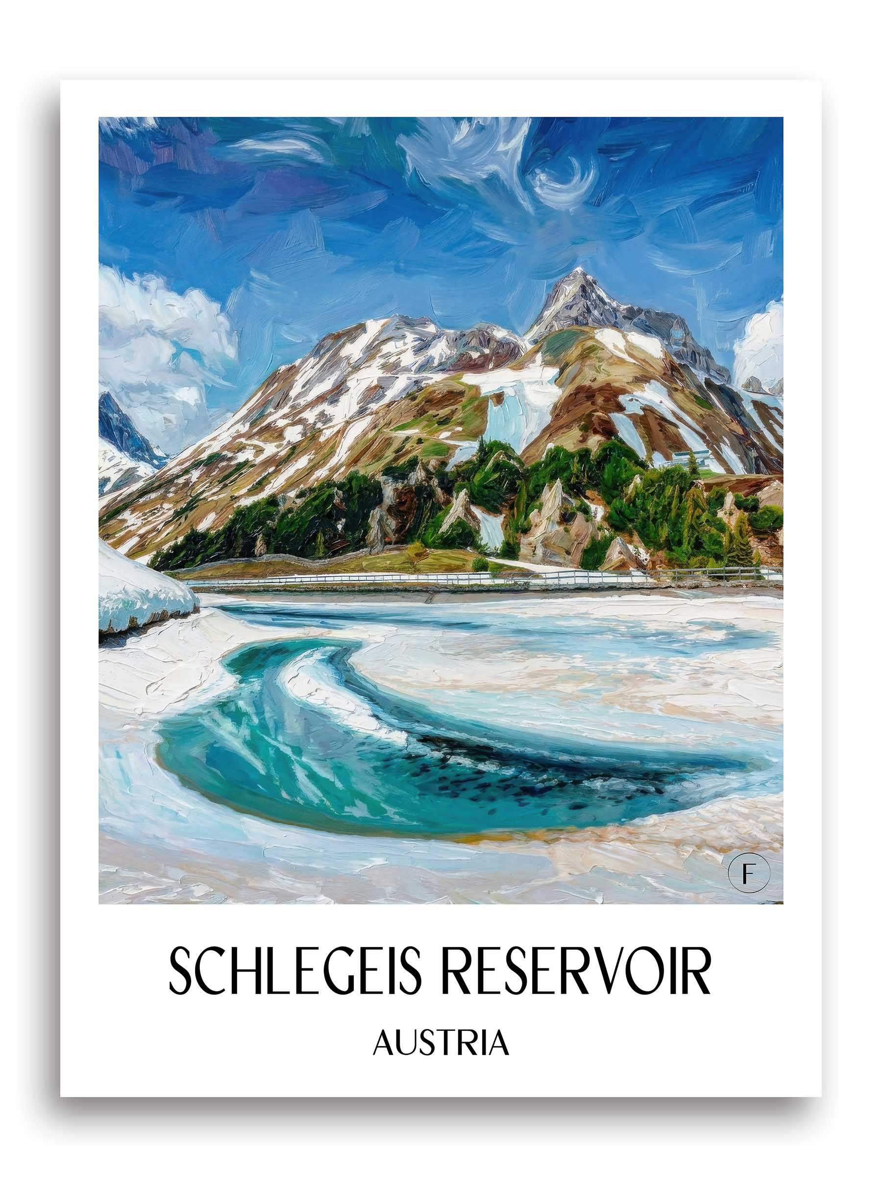 Schlegeisspeicher Poster - Lech am Arlberg - Österreich Kunstdruck - Ölgemälde von A4 bis A1