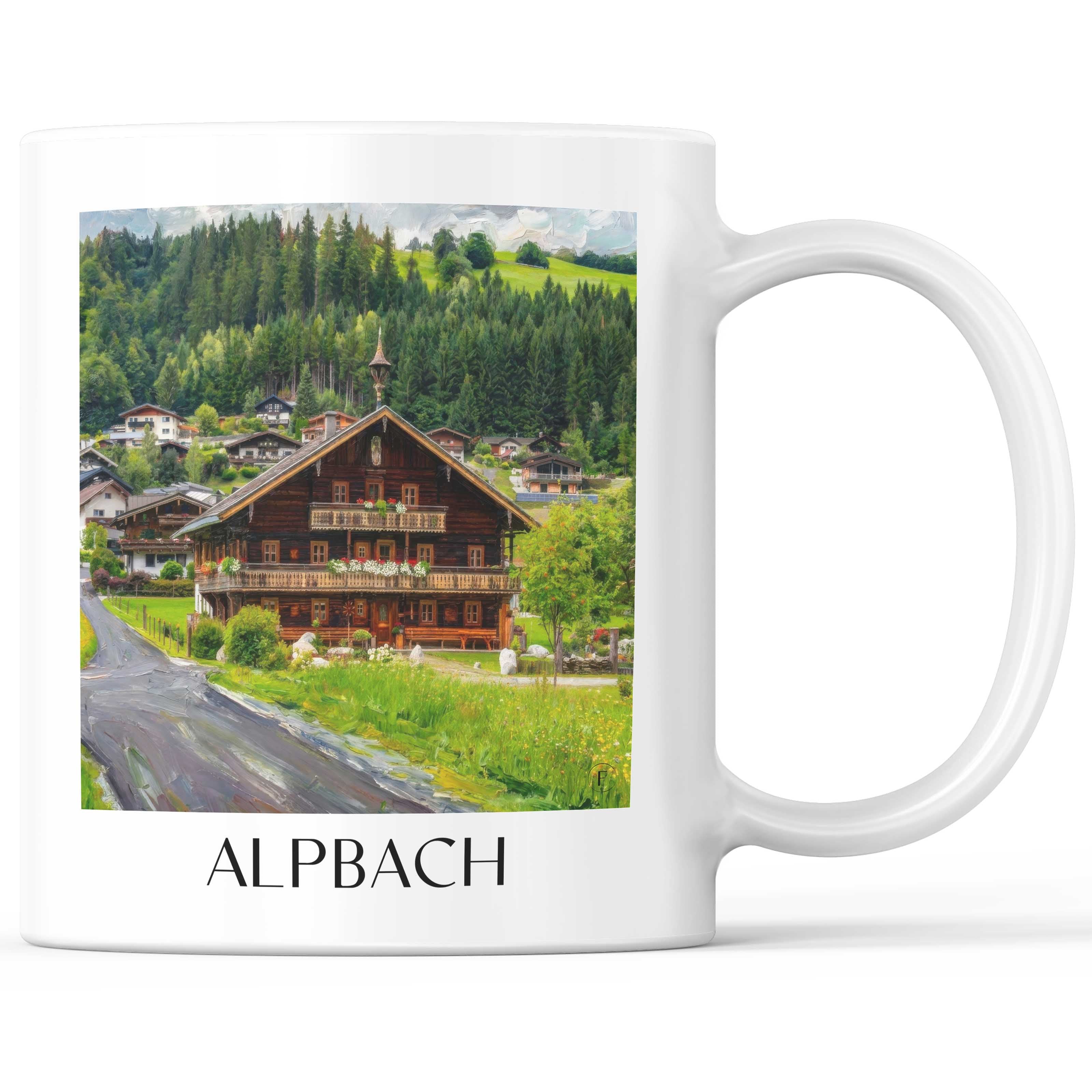 alpbach-tirol-österreich-kaffeebecher-oil-painting-oelgemaelde