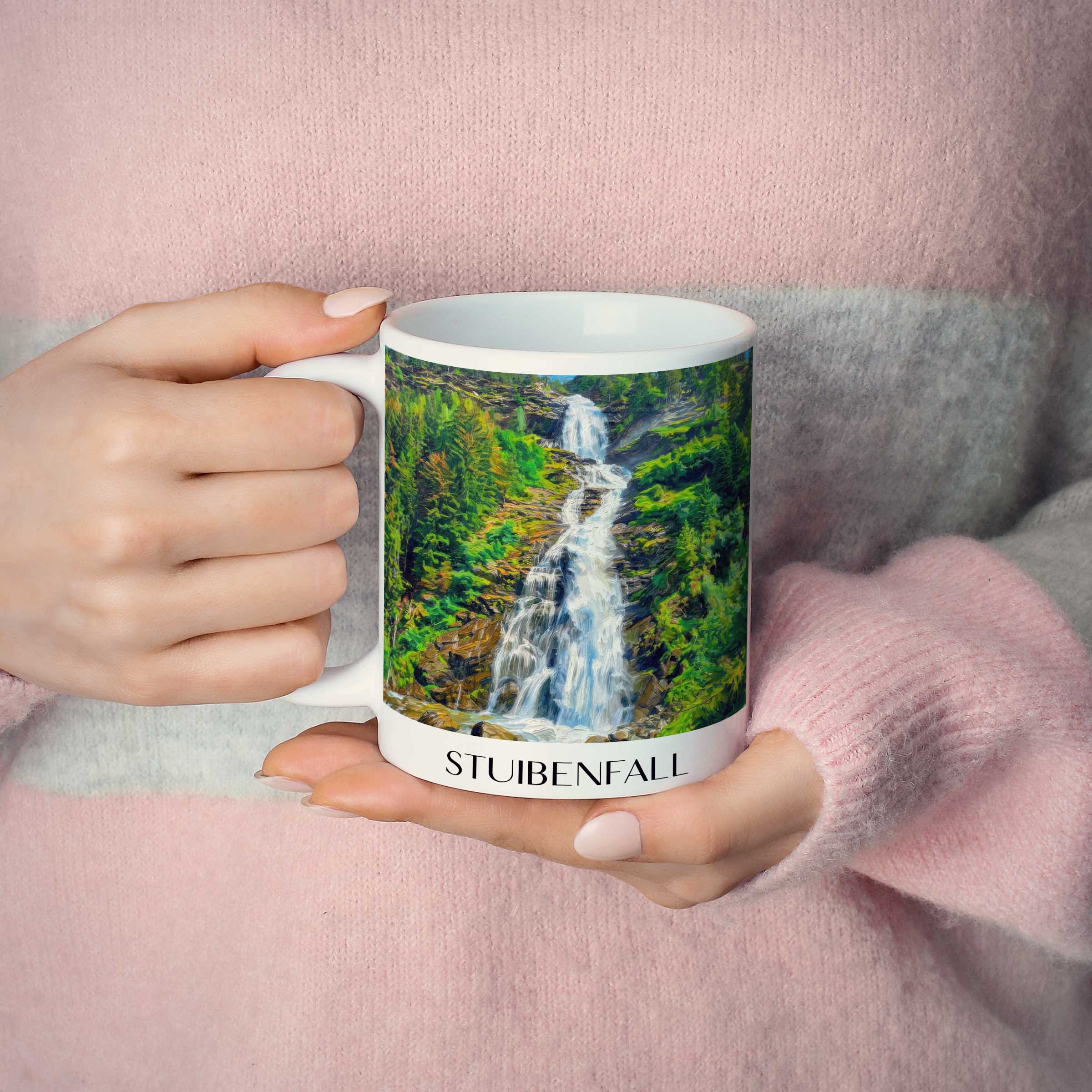 stuibenfall-tirol-österreich-kaffeebecher-oil-painting-oelgemaelde