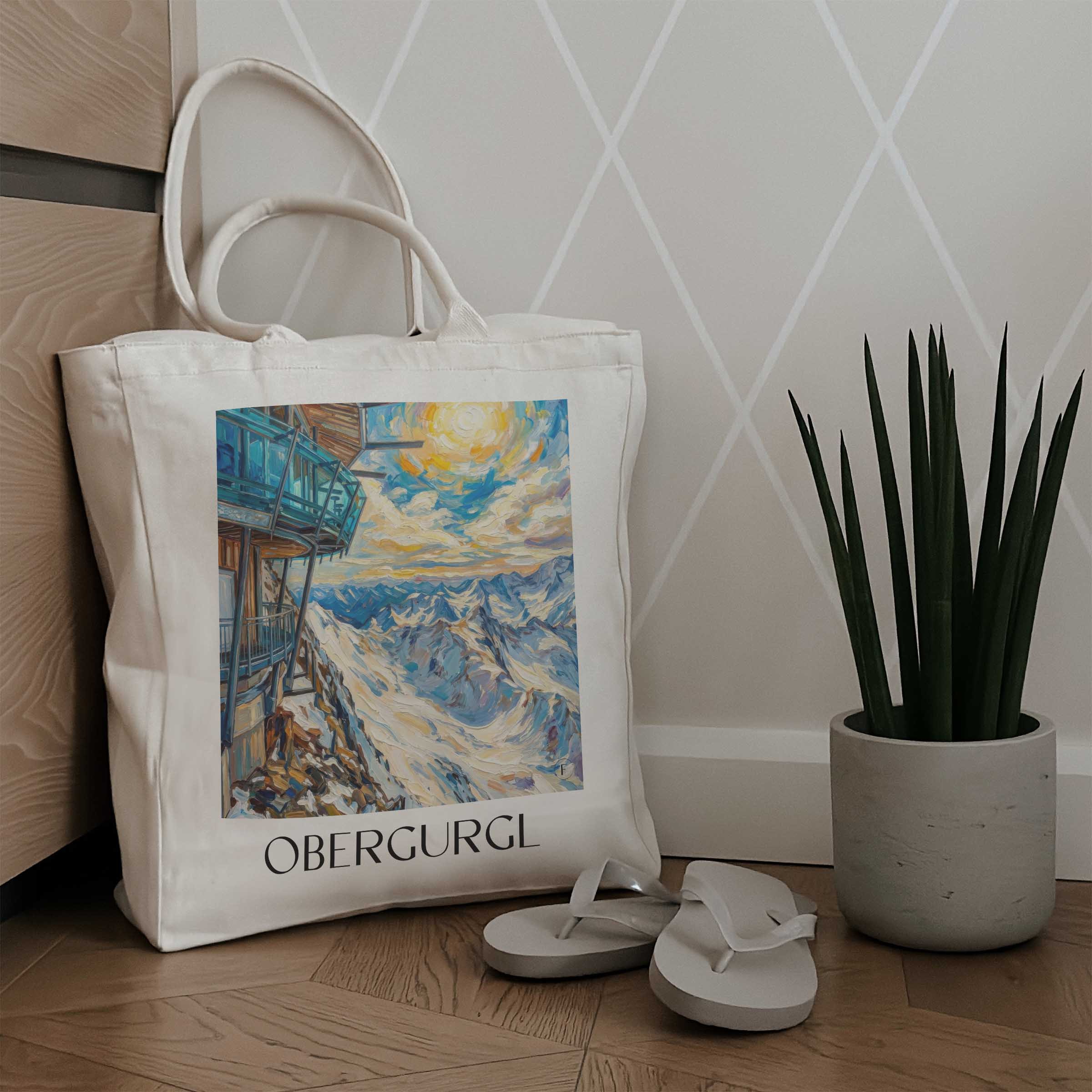 obergurgl-ötztal-österreich-einkaufstasche-oil-painting-oelgemaelde