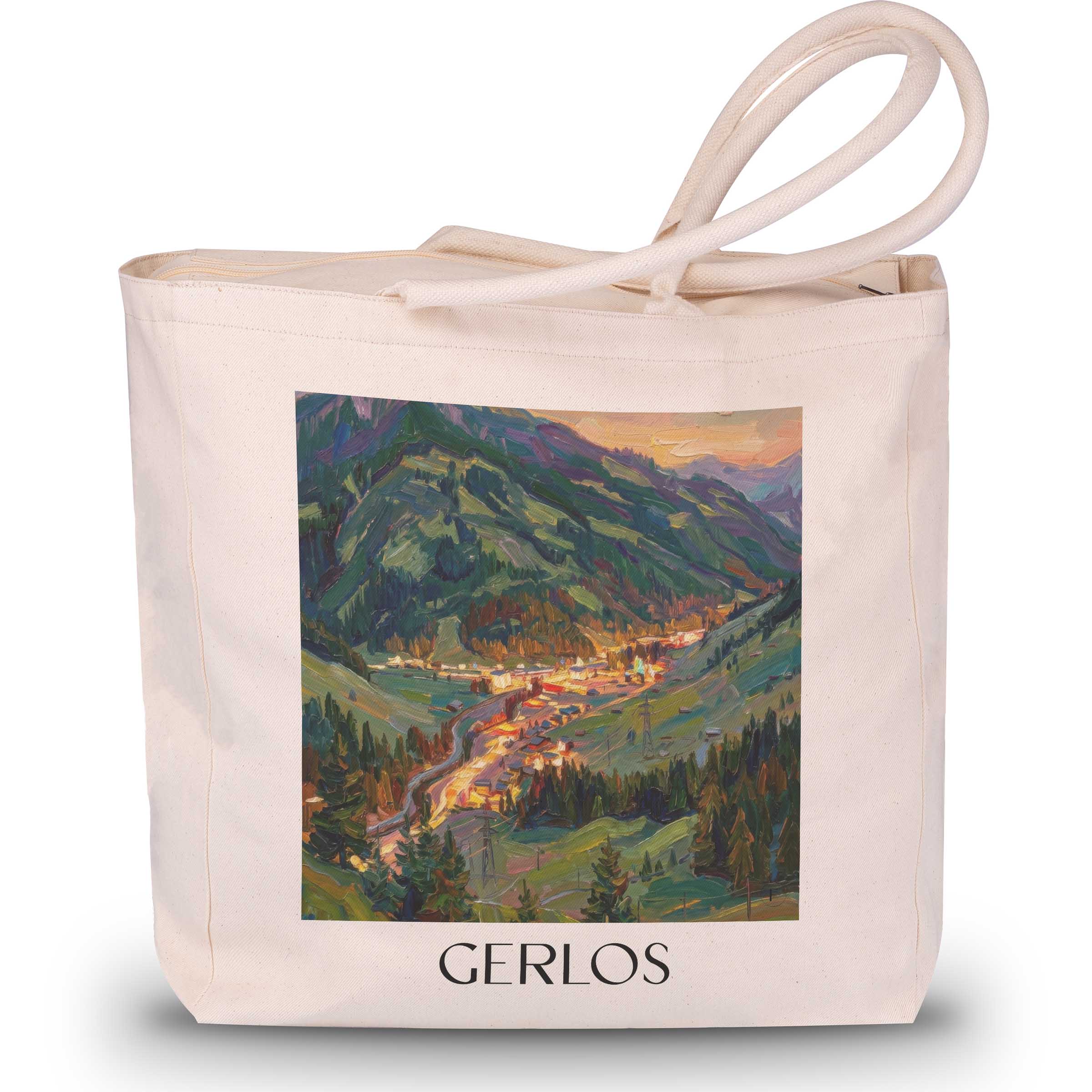 Gerlos Shopping Tasche - Tirol - Österreich Tote Bag - Einkaufstasche im Ölgemälde Stil