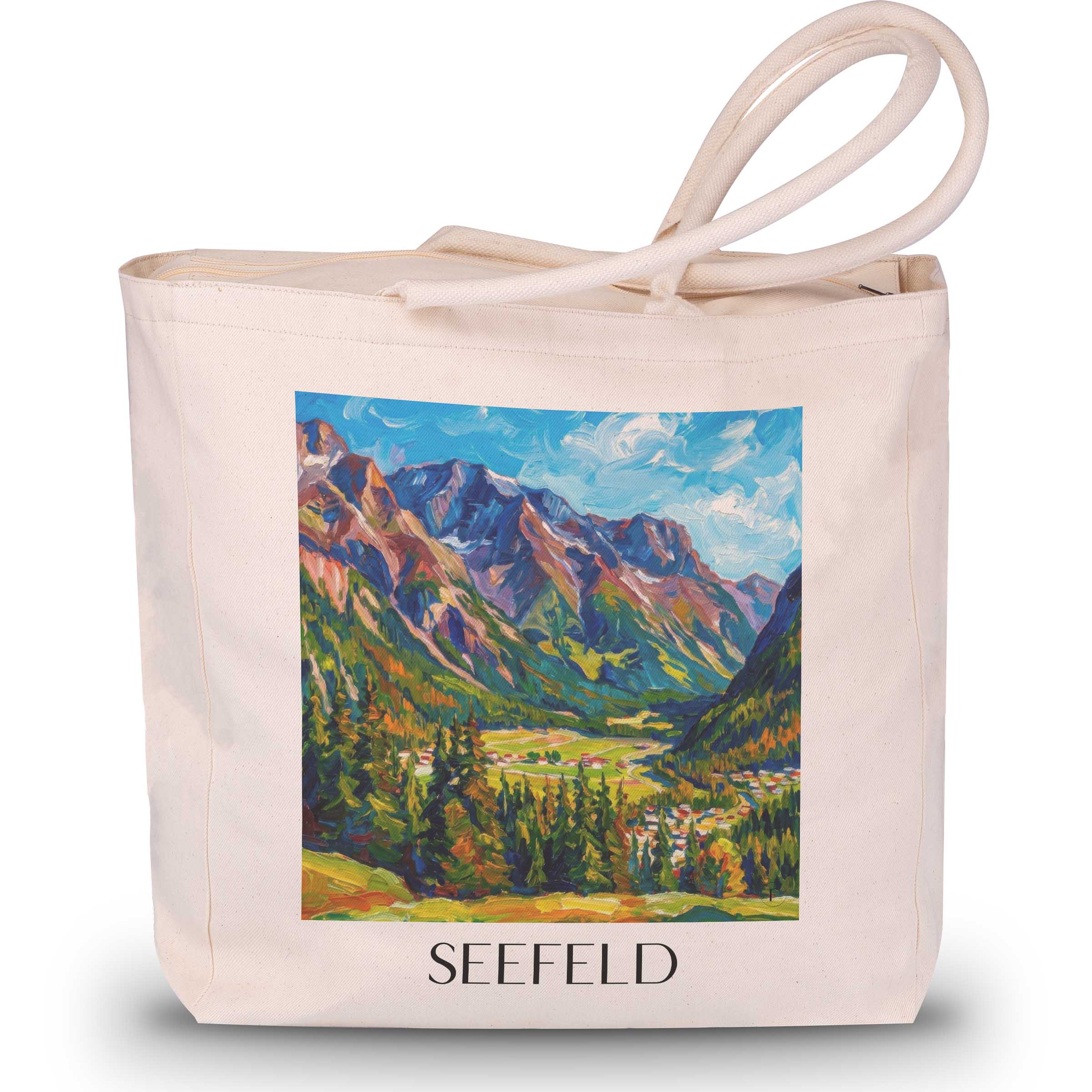 seefeld-tirol-österreich-einkaufstasche-oil-painting-oelgemaelde