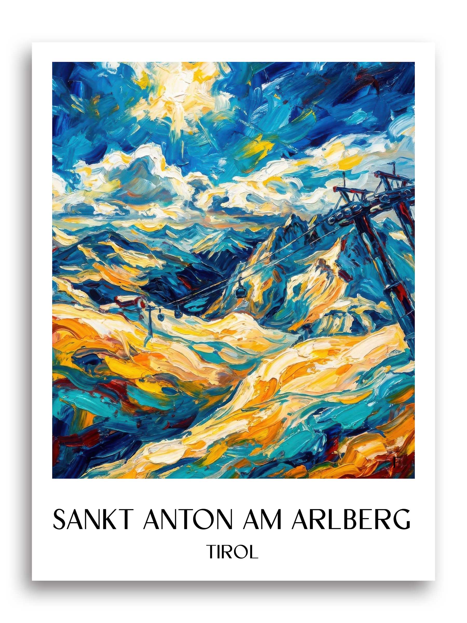 sankt-anton-am-arlberg-tirol-österreich-poster-oil-painting-oelgemaelde