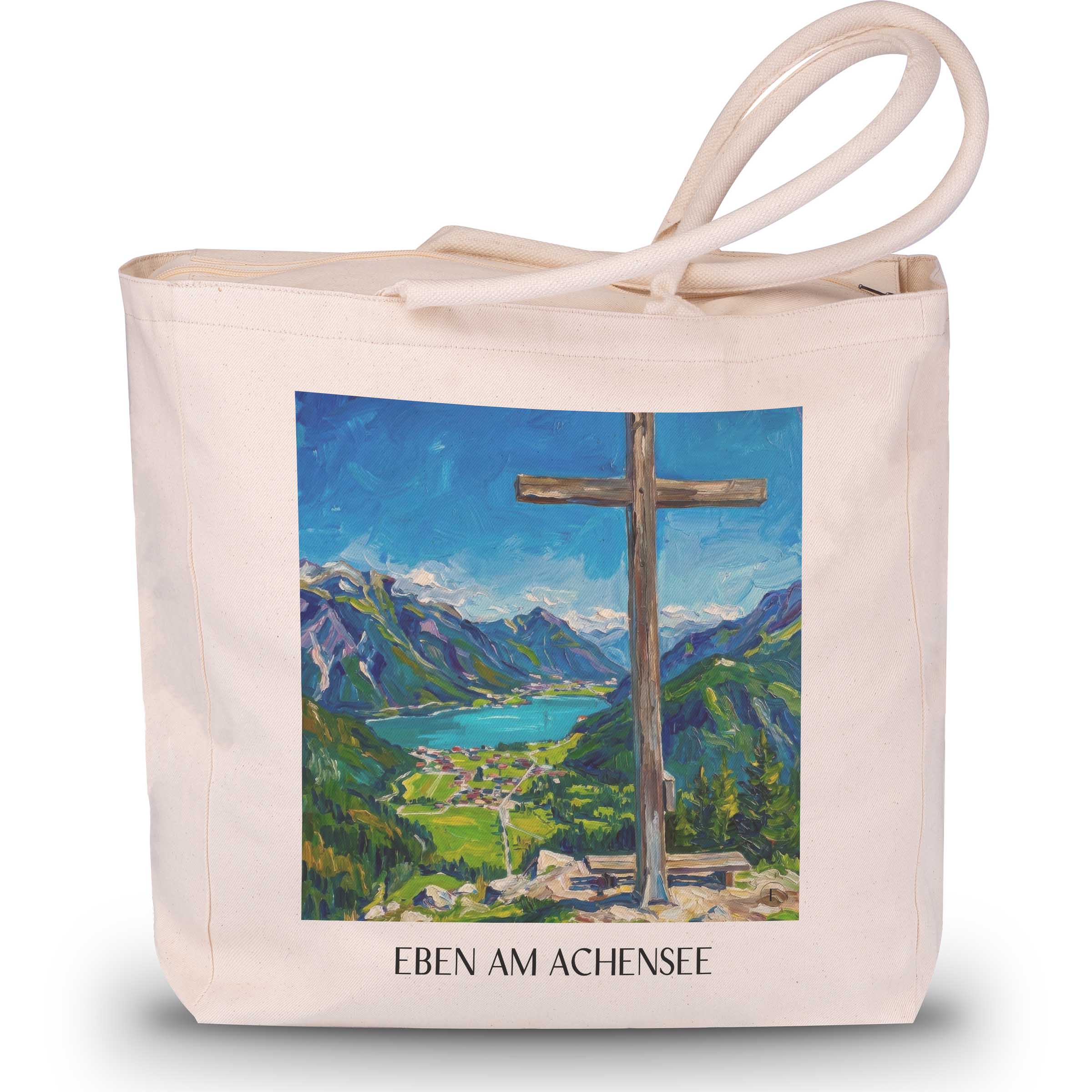 eben-am-achensee-tirol-österreich-einkaufstasche-oil-painting-oelgemaelde