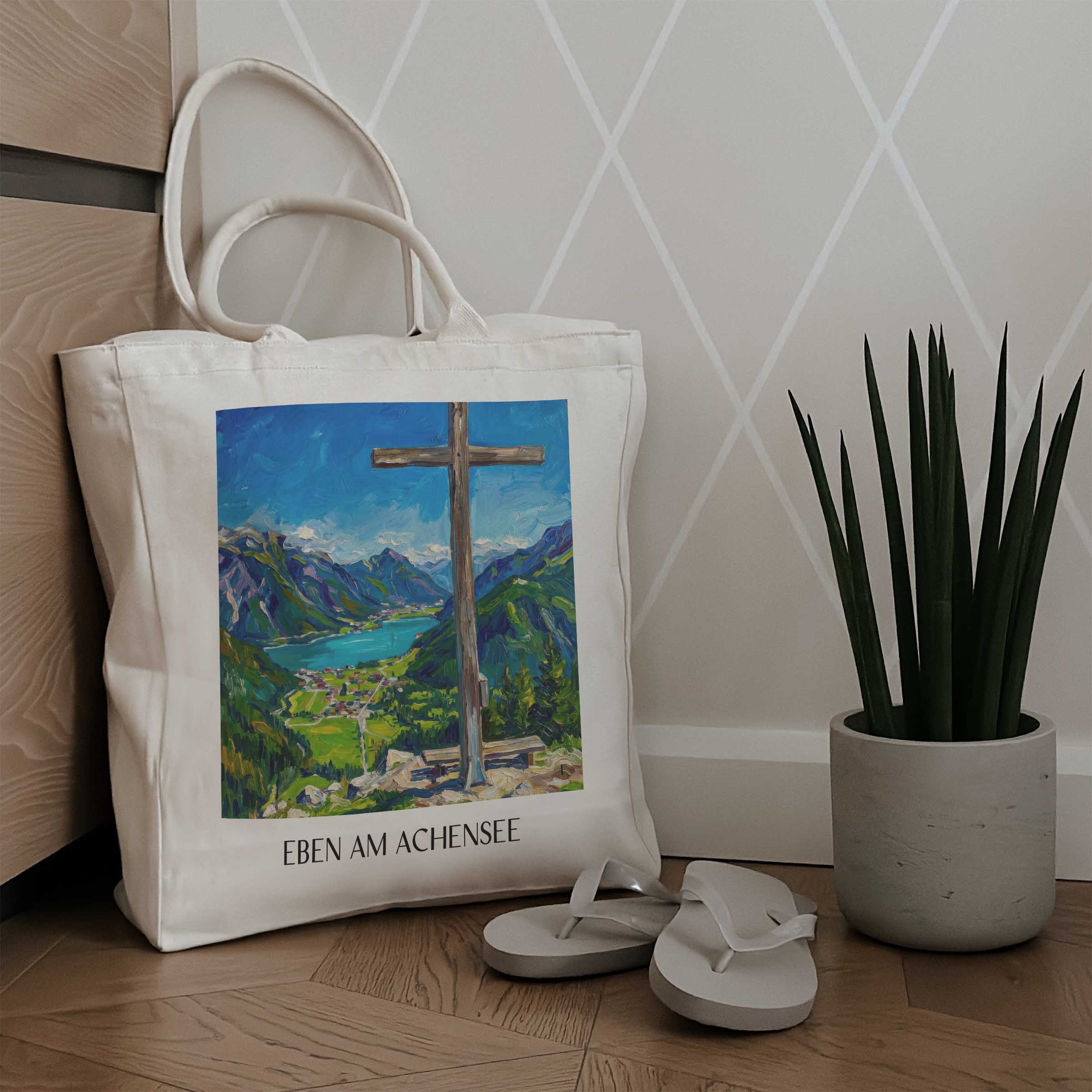 eben-am-achensee-tirol-österreich-einkaufstasche-oil-painting-oelgemaelde