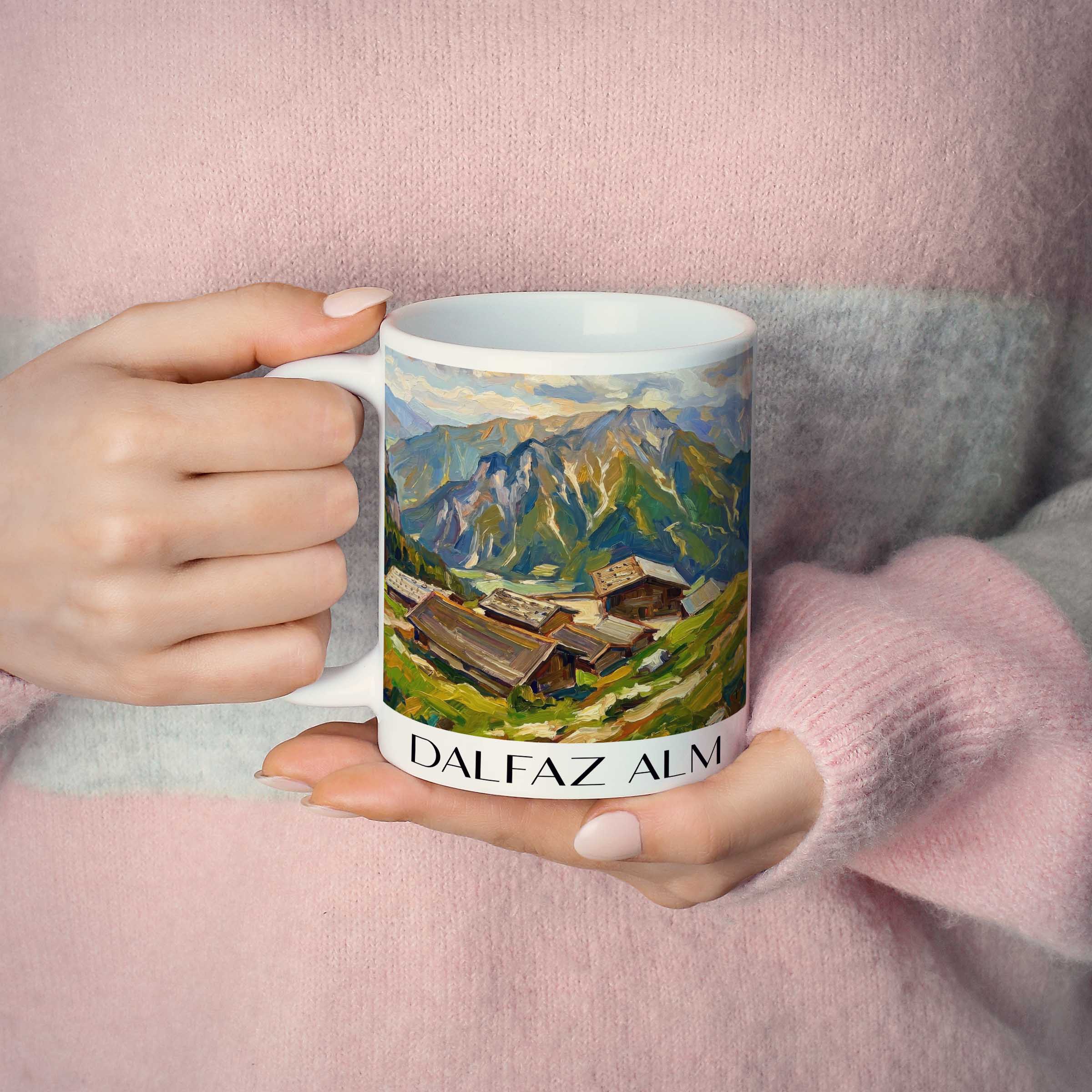 dalfaz-alm-achensee-österreich-kaffeebecher-oil-painting-oelgemaelde