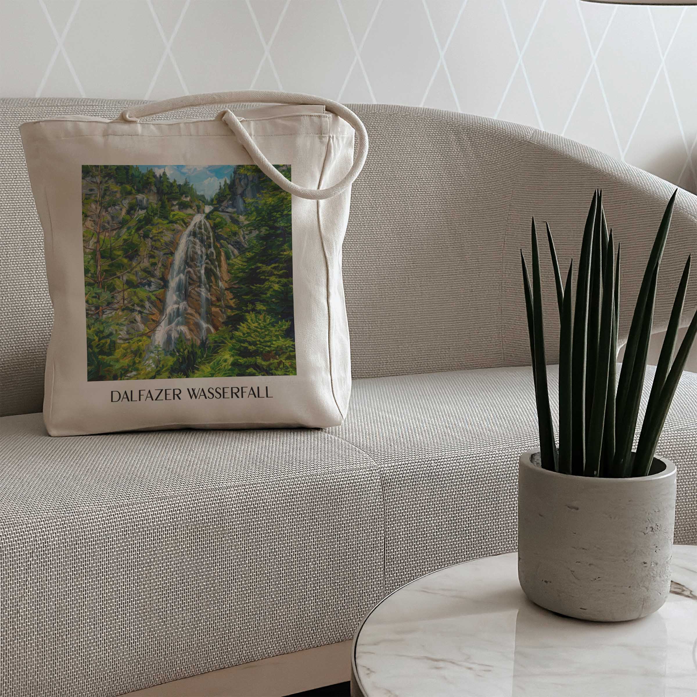 dalfazer-wasserfall-tirol-österreich-einkaufstasche-oil-painting-oelgemaelde