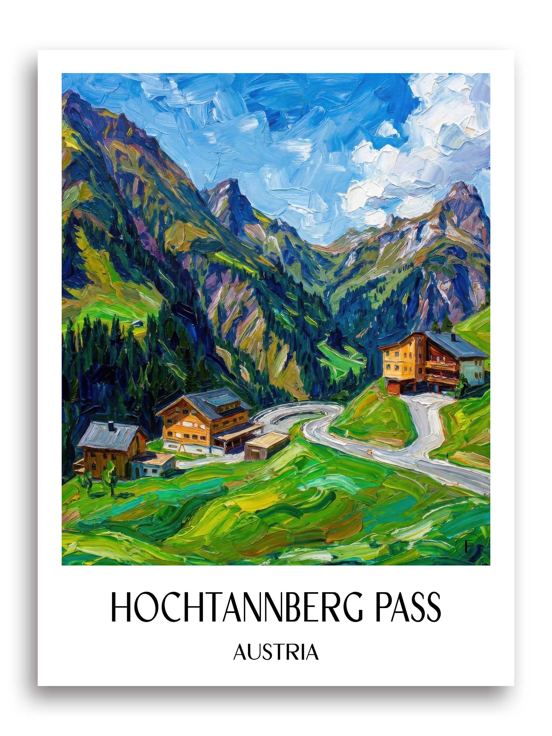 Hochtannbergpass Poster - Vorarlberg - Österreich Kunstdruck - Ölgemälde von A4 bis A1