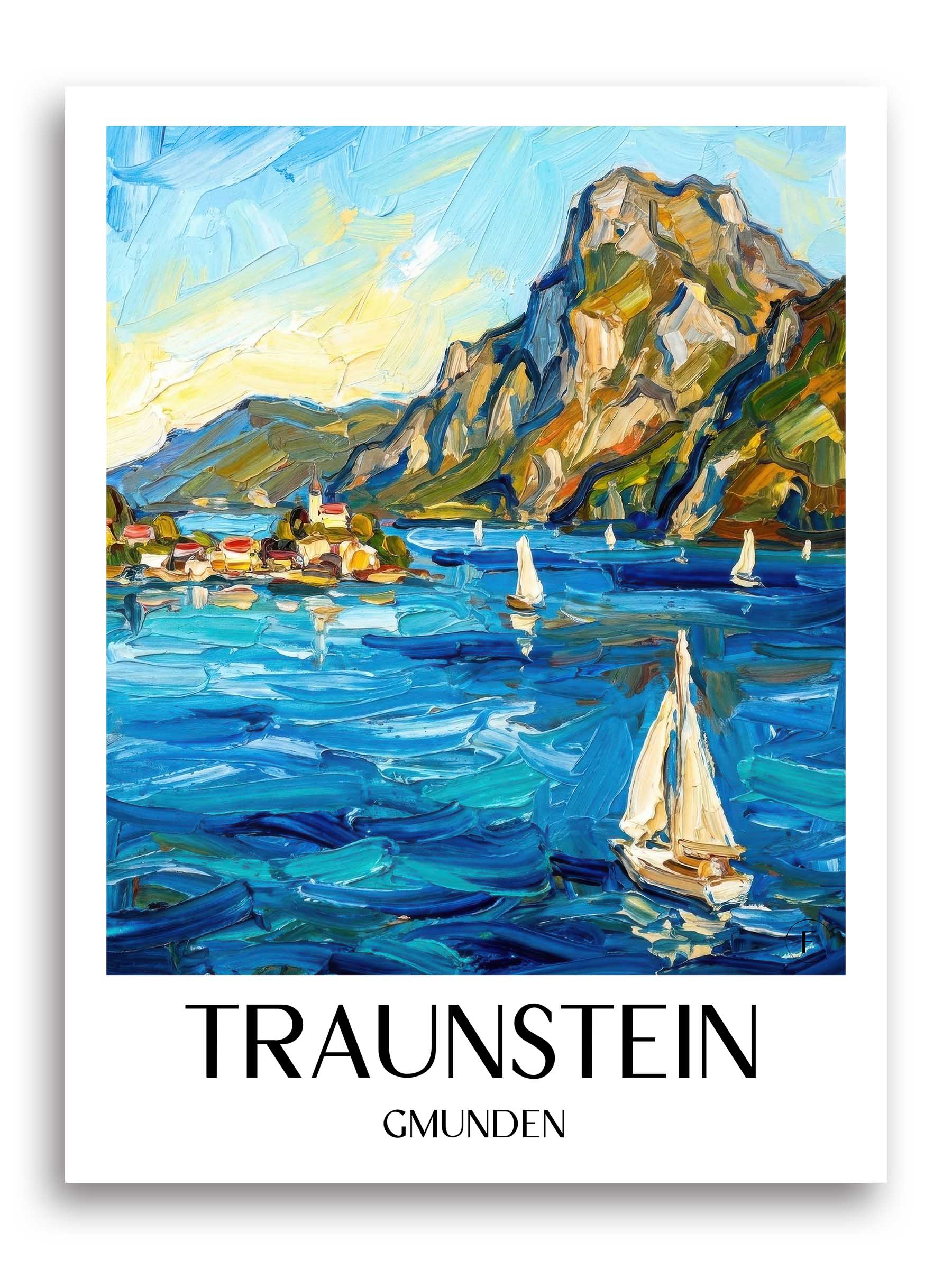 traunstein-gmunden-österreich-poster-oil-painting-oelgemaelde