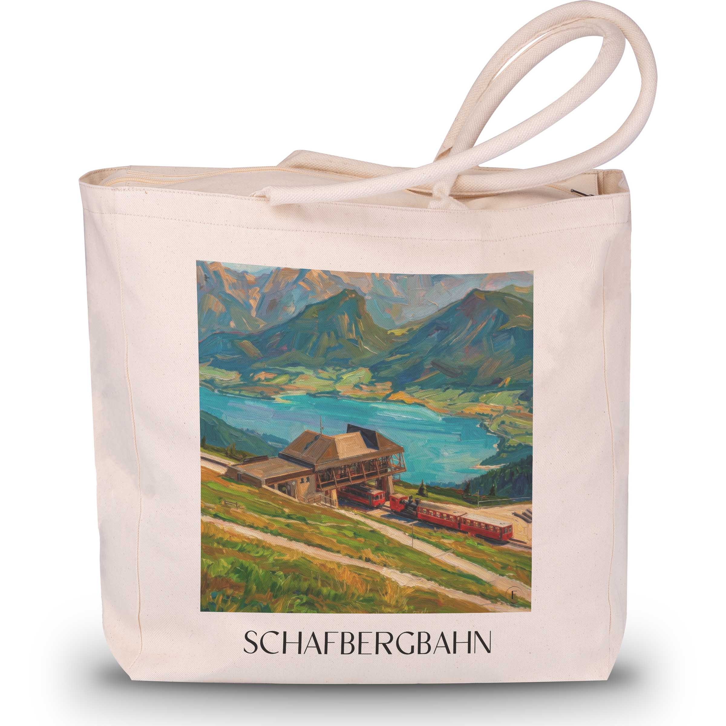 schafbergbahn-st.-wolfgang-österreich-einkaufstasche-oil-painting-oelgemaelde