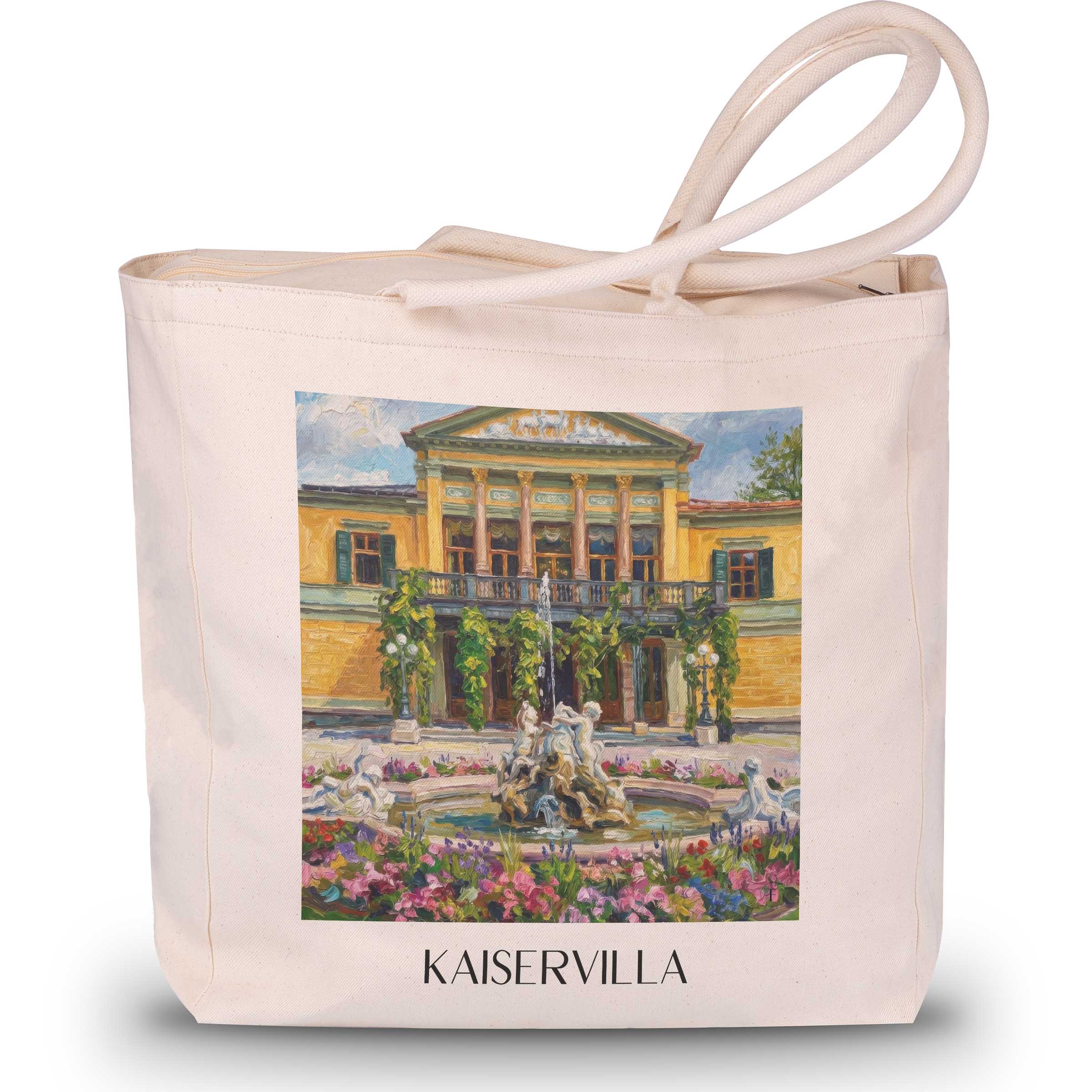 kaiservilla-bad-ischl-österreich-einkaufstasche-oil-painting-oelgemaelde