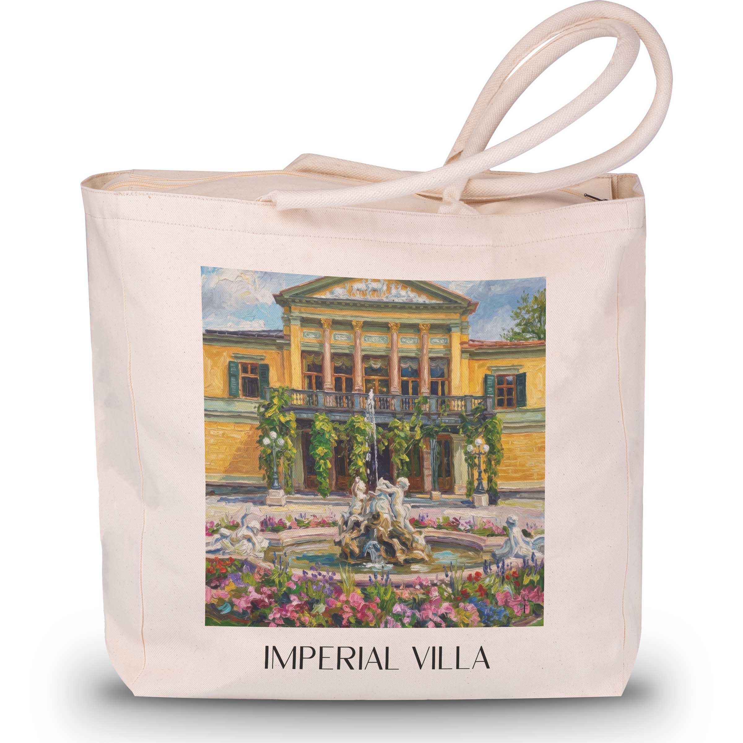 Kaiservilla Shopping Tasche - Bad Ischl - Österreich Tote Bag - Einkaufstasche im Ölgemälde Stil
