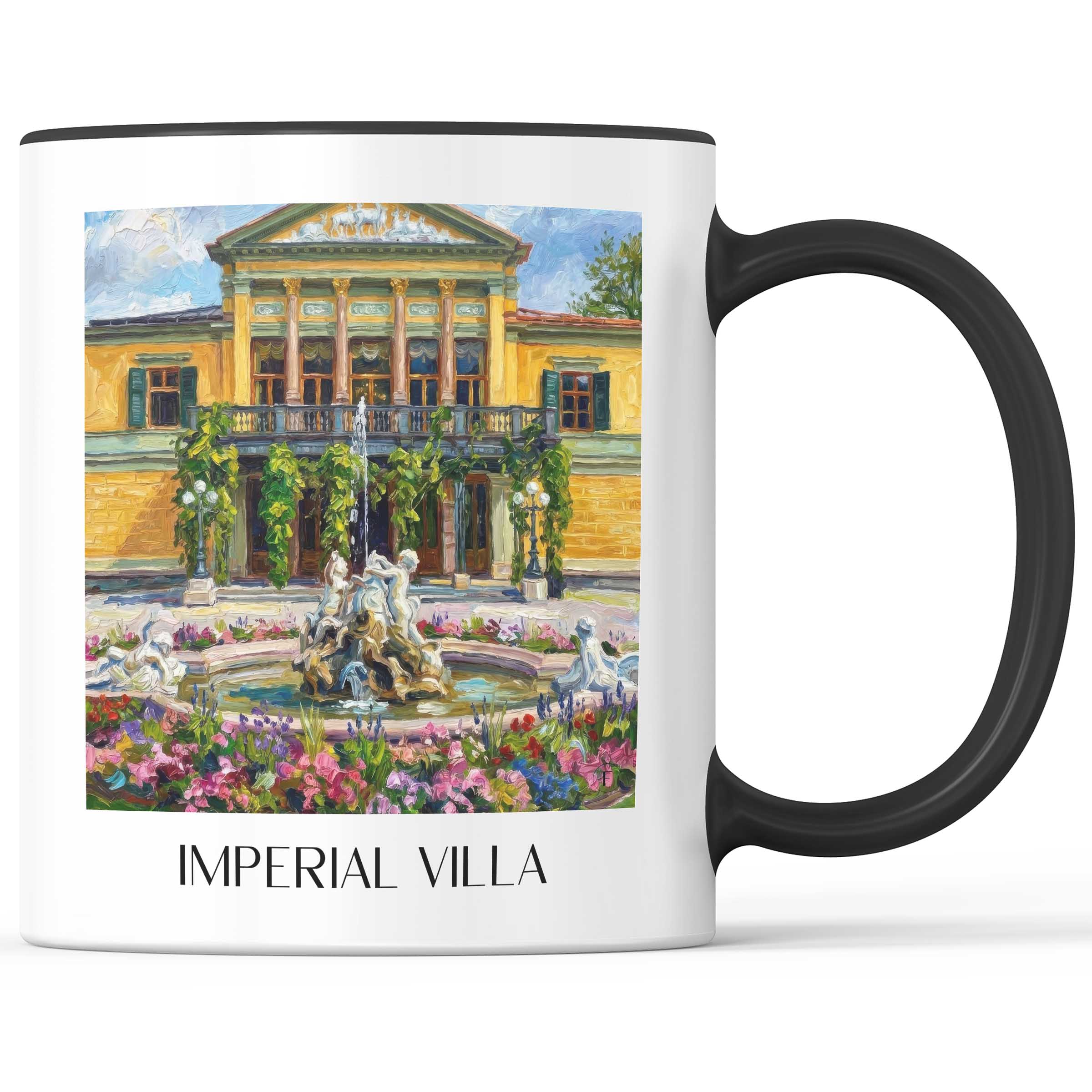 Kaiservilla Kaffeebecher - Bad Ischl - Österreich Becher - Kaffeetasse im Ölgemälde Stil