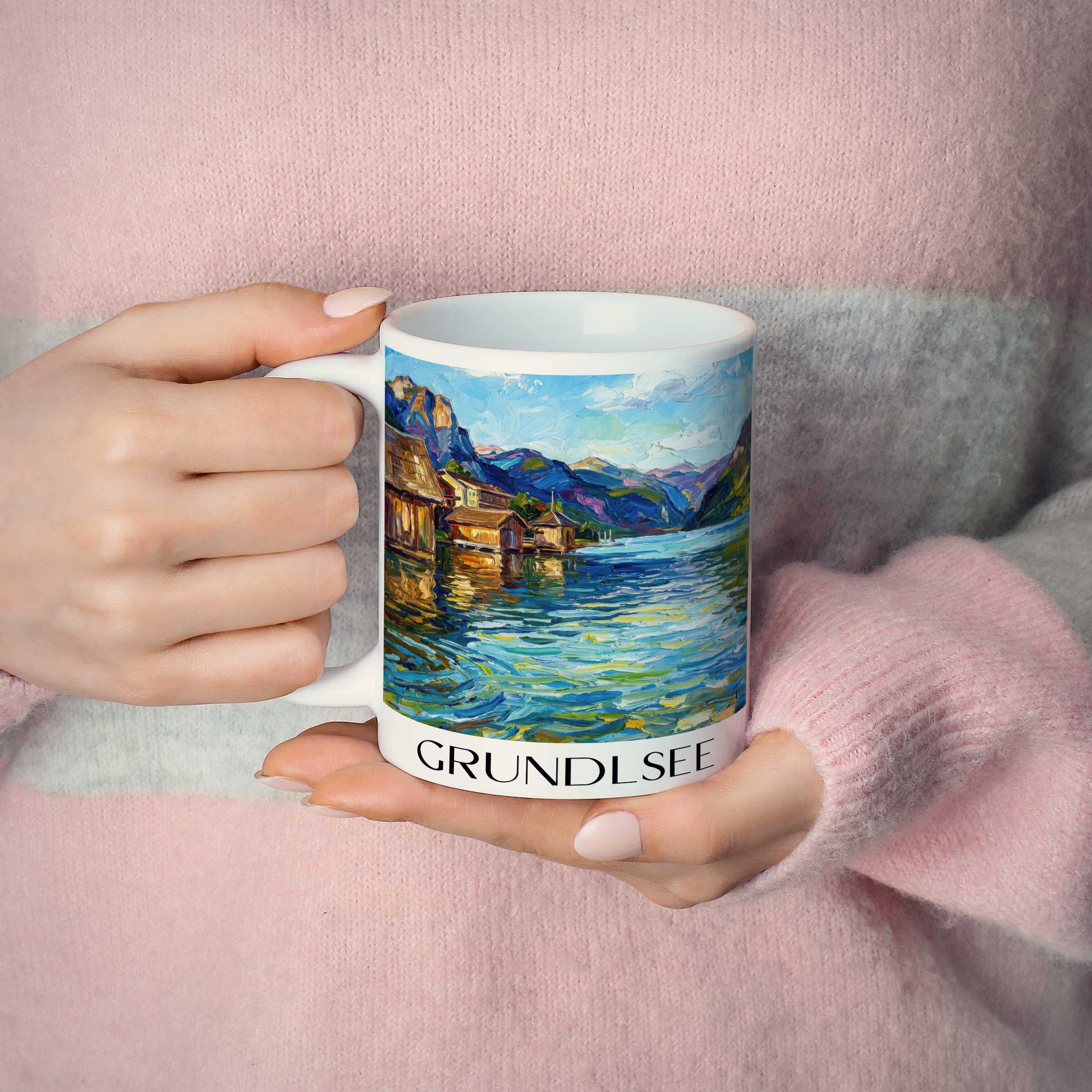 grundlsee-österreich-österreich-kaffeebecher-oil-painting-oelgemaelde