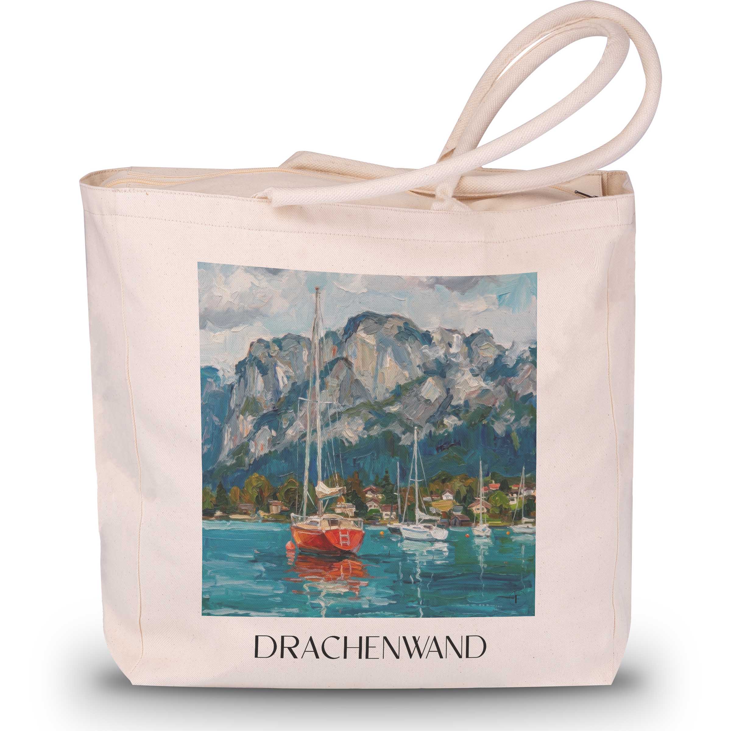 drachenwand-mondsee-österreich-einkaufstasche-oil-painting-oelgemaelde